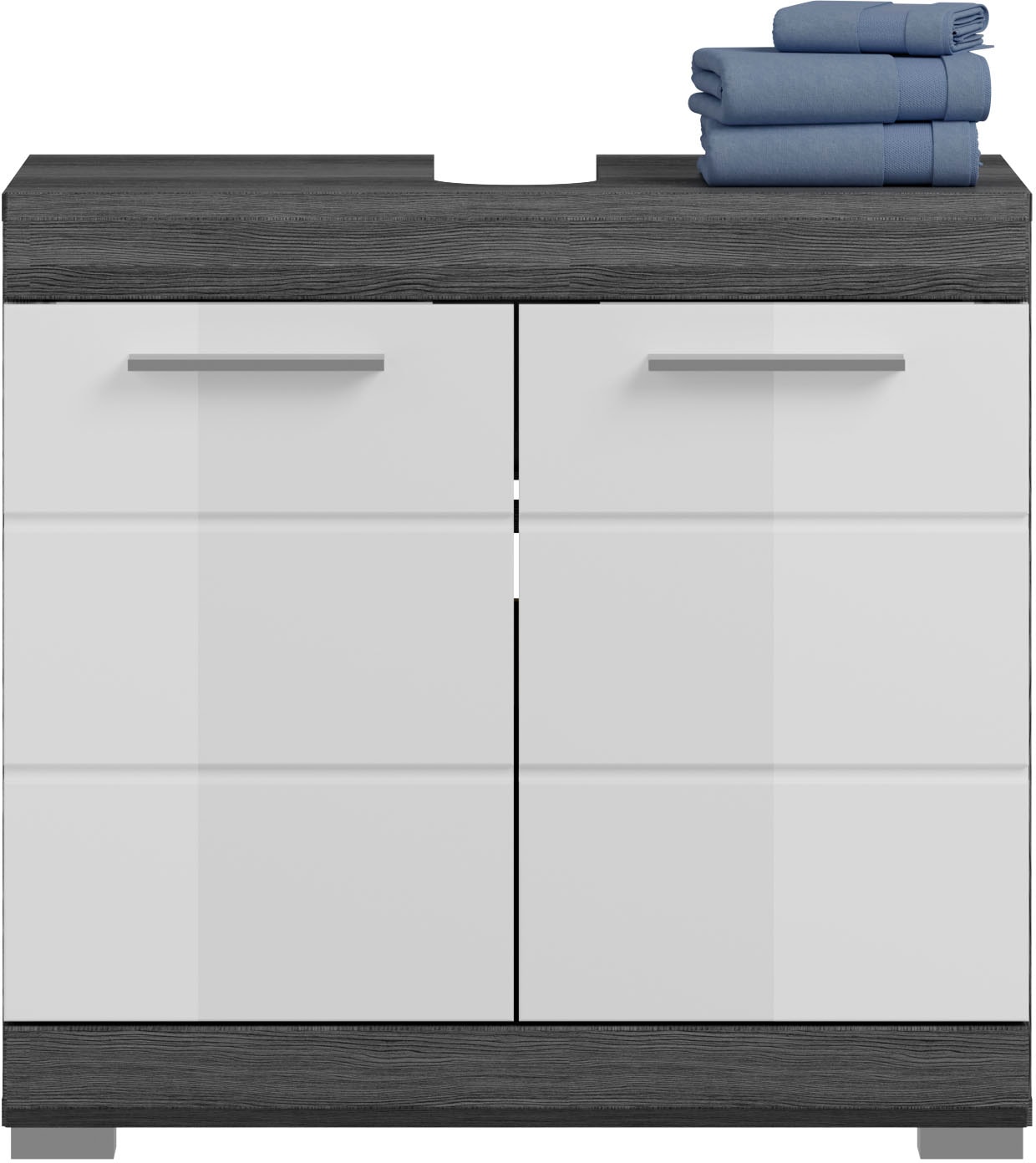INOSIGN Badmöbel-Set »Siena, 2 teilig, inklusive LED Beleuchtung, bestehend aus:«, (Set, 2 St.), Waschbeckenunterschrank, Spiegelschrank, LED Badaufsatzleuchte