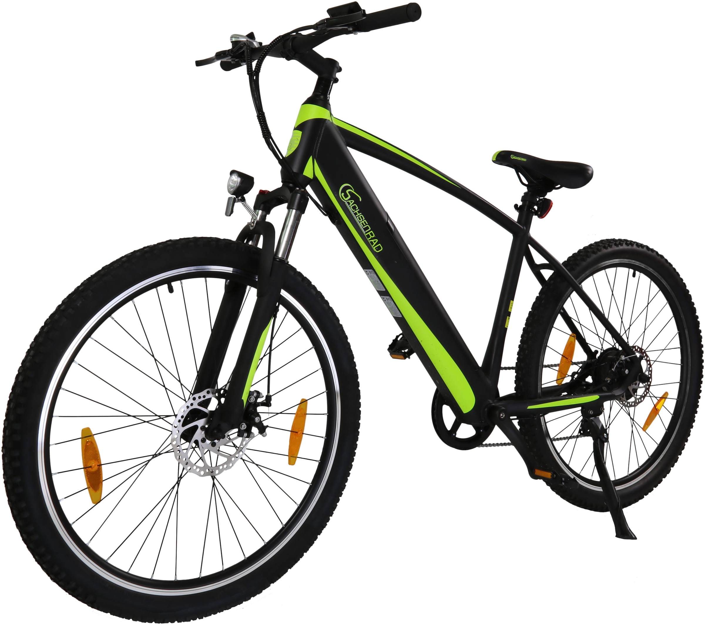 SachsenRad E-Bike »R8 Flex III«, 9 Gang, Shimano, Shimano Altus, Heckmotor 250 W, (mitgeliefertes, optionales Schutzblech mit integriertem Rücklicht), LCD-Steuerdisplay, Fahrmodus Pedelec, LED-
Beleuchtung