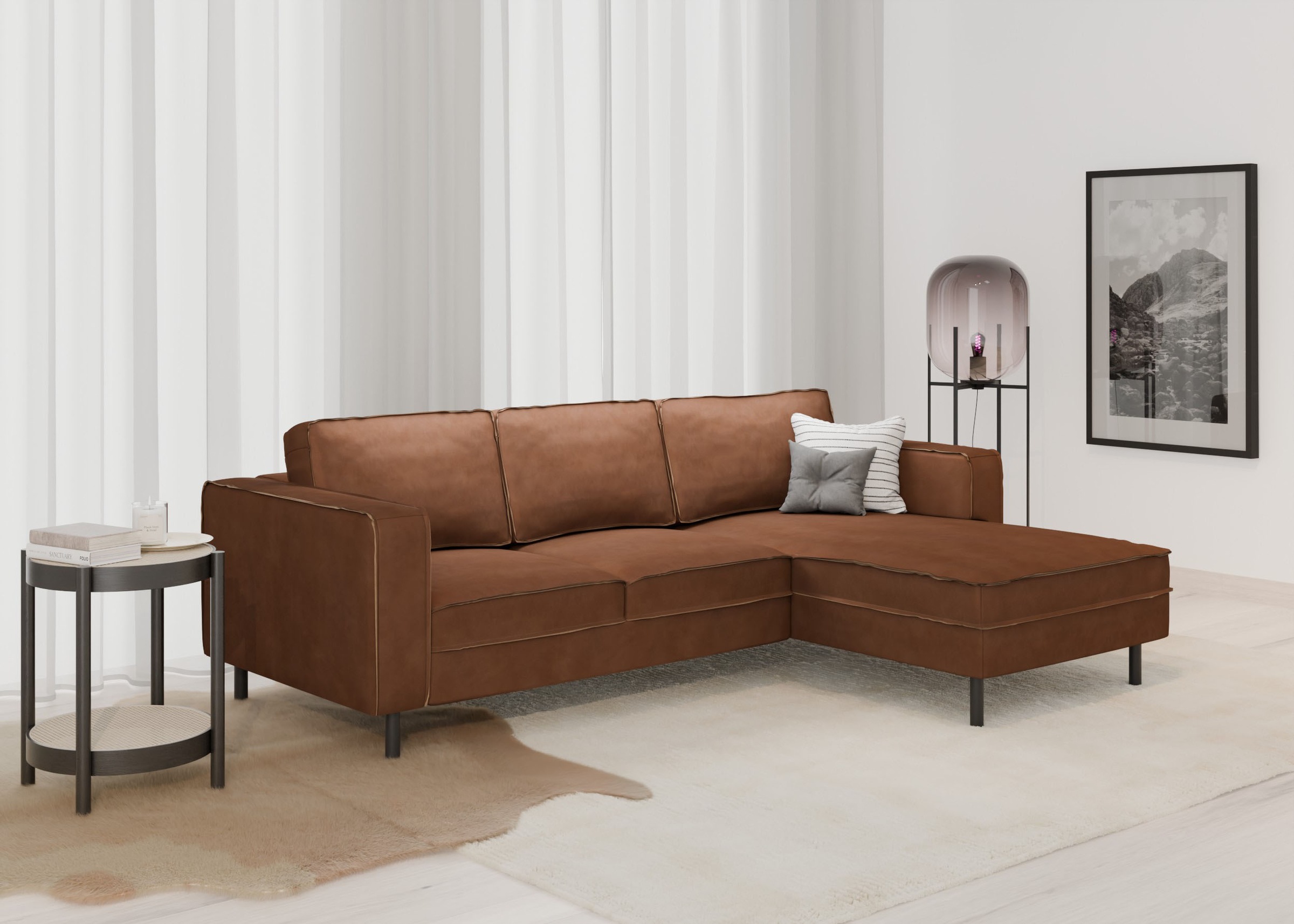 Places of Style Ecksofa »Watkins, wahlweise mit Schlaffunktion/Bettkasten, günstig online kaufen