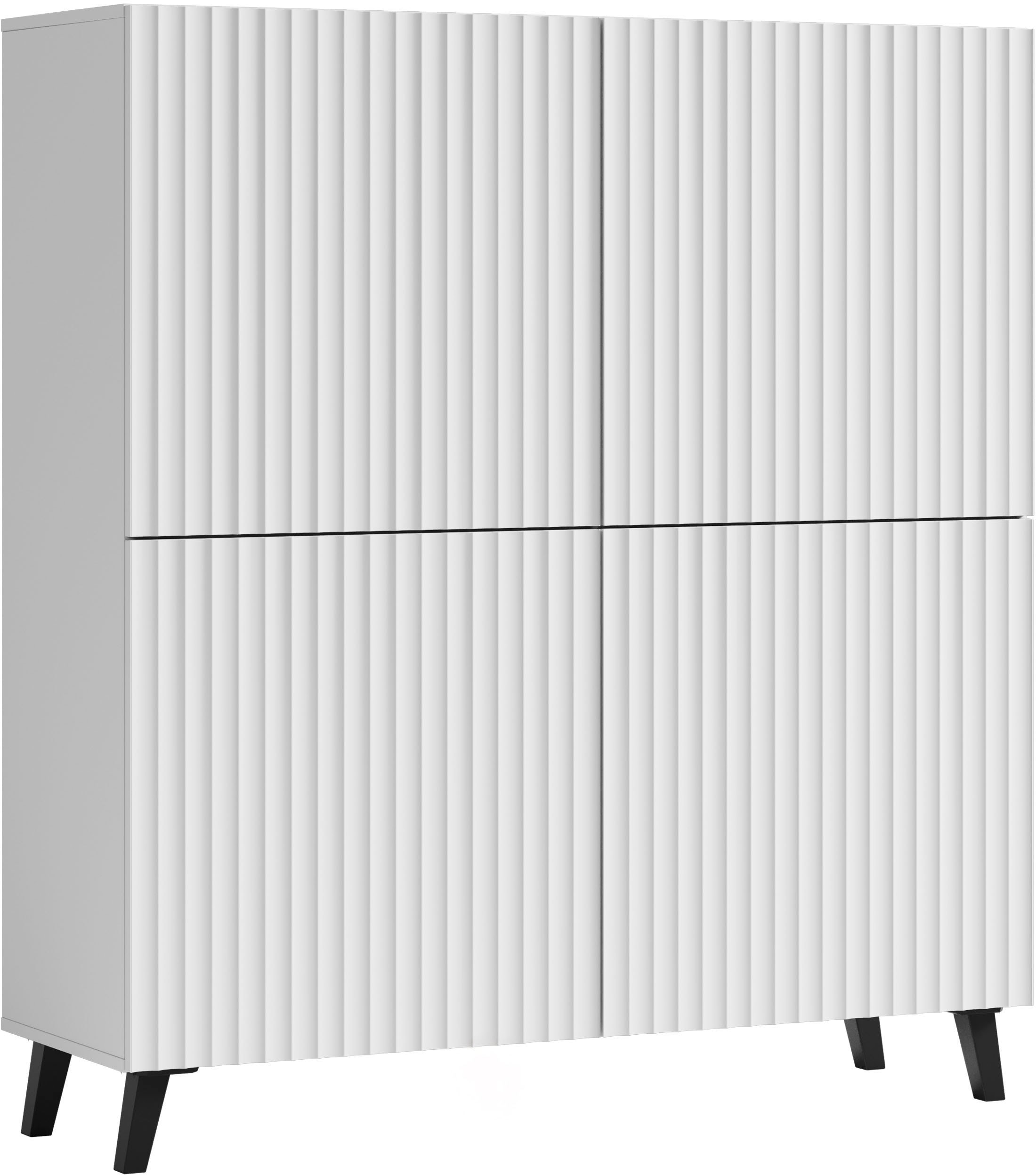 INOSIGN Highboard »PHUKET«, (1 St.), moderne, grifflose Kommode mit 4 Türen und 8 Fächern, Breite 120 cm