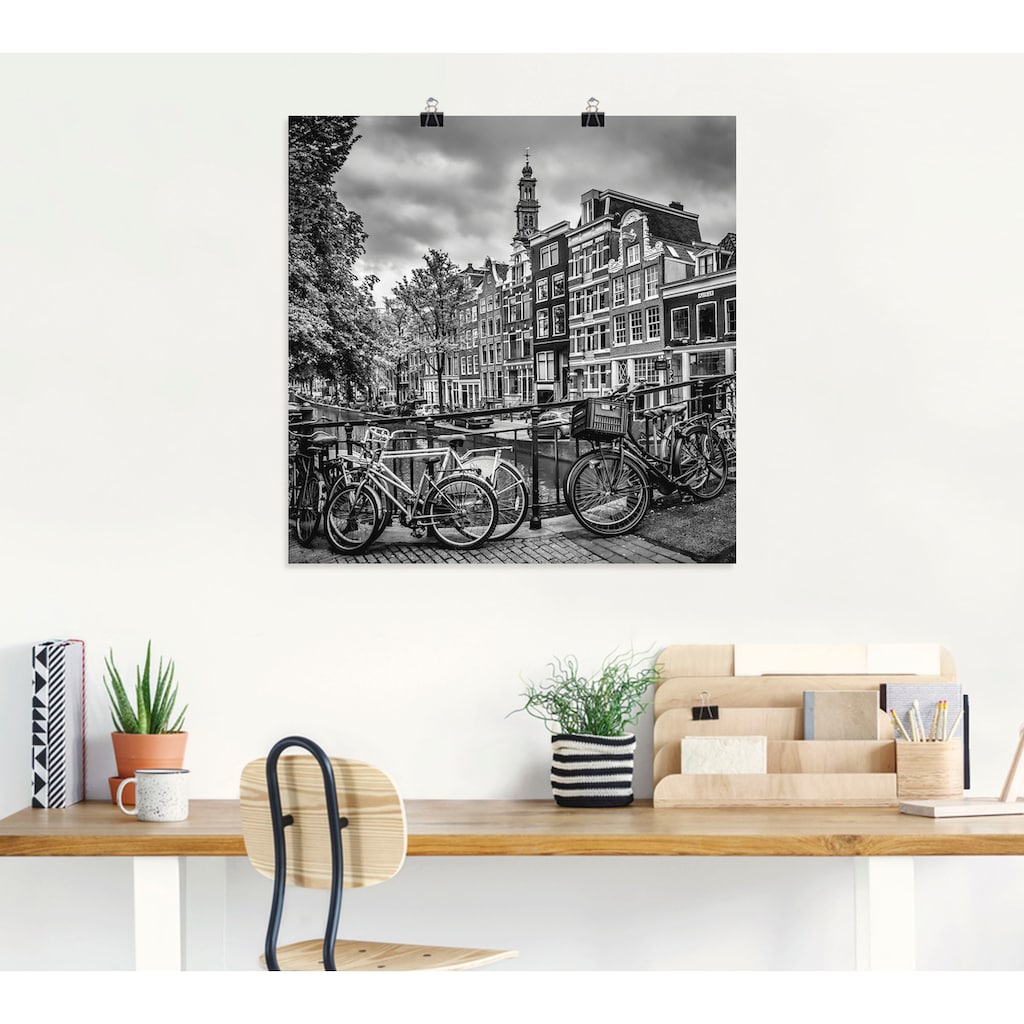 Artland Wandbild »Amsterdam Bloemgracht«, Amsterdam, (1 St.), in vielen Größen & Produktarten - Alubild / Outdoorbild für den Außenbereich, Leinwandbild, Poster, Wandaufkleber / Wandtattoo auch für Badezimmer geeignet