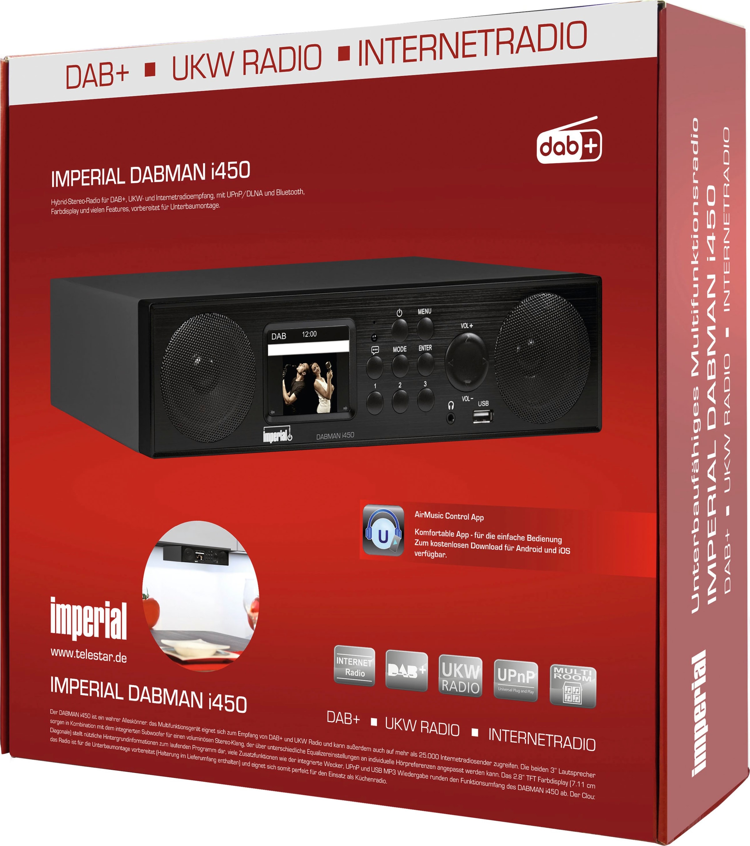 Digitalradio (WLAN-LAN (DAB+)-Internetradio-UKW TELESTAR i450«, W) IMPERIAL (Ethernet)-Bluetooth 30 by mit online RDS Küchen-Radio kaufen »DABMAN
