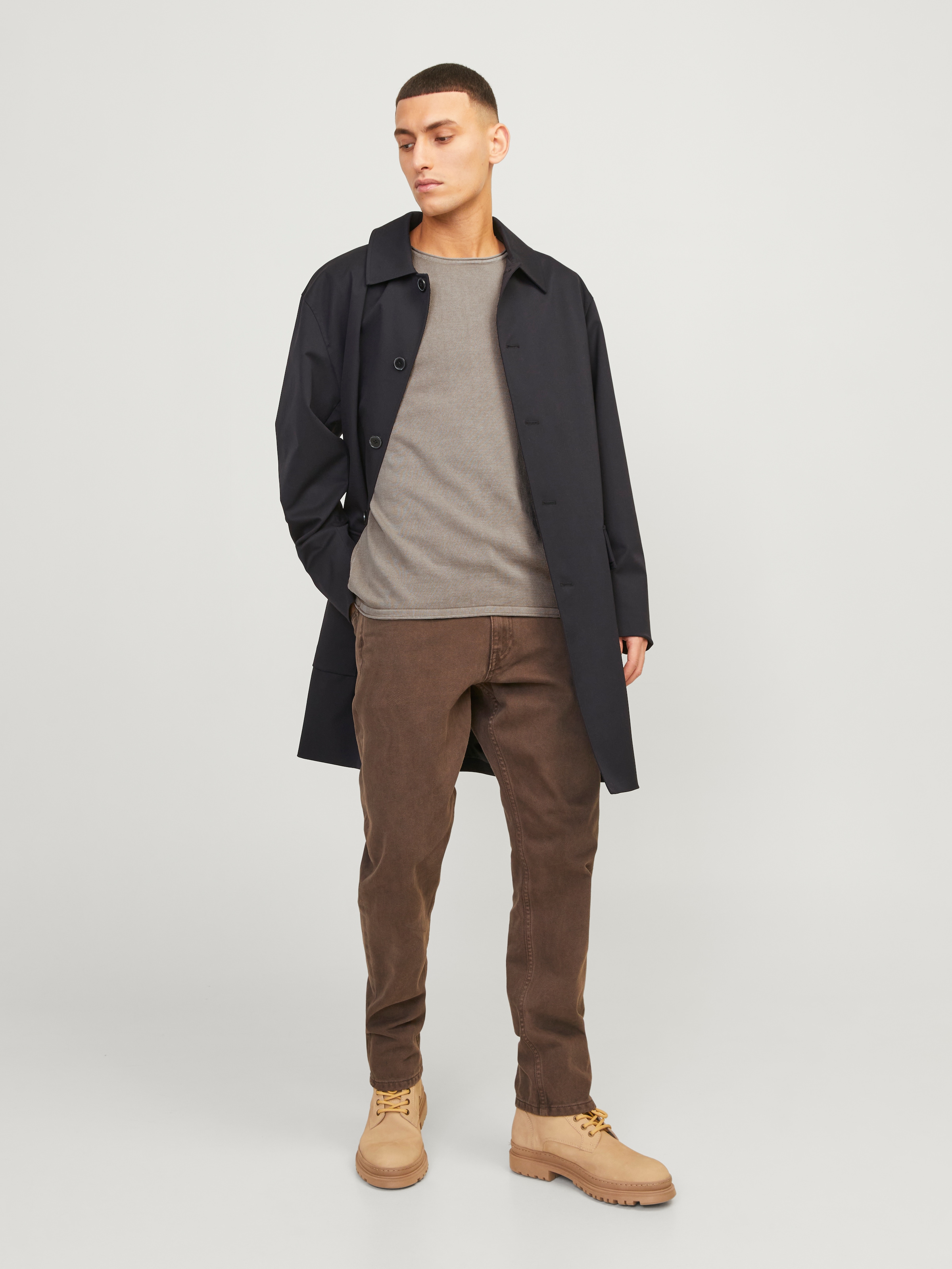 Jack & Jones Rundhalspullover »JJELEO KNIT CREW NECK NOOS« Baumwolle, regular fit