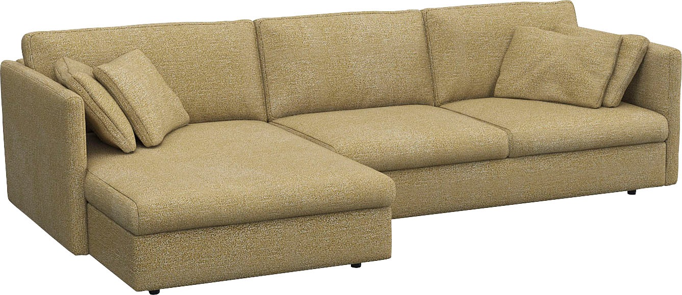 FLEXLUX Ecksofa »Lovane«, Weich & anschmiegsam, große Sitztiefe auf Kaltschaum, Dekokissen inkl.