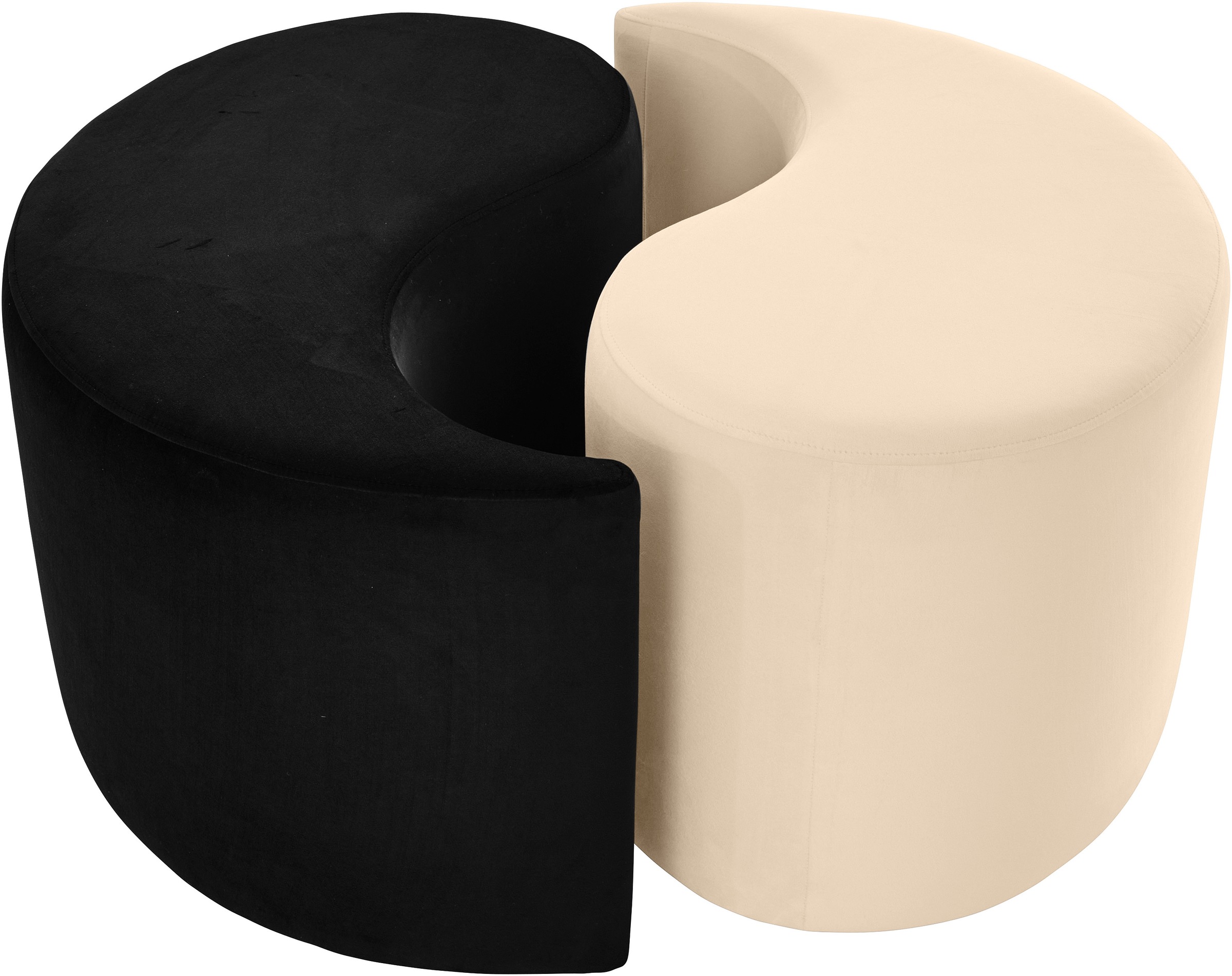 Guido Maria Kretschmer Home&Living Polsterhocker »Yin&Yang Durchmesser 82cm«, 2teilig, einzeln stellbar oder Yin-Yang-Optik