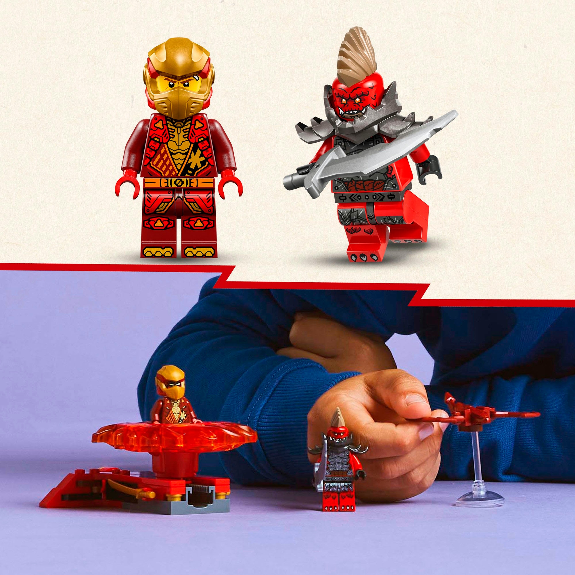 LEGO® Konstruktionsspielsteine »Kais Drachen-Spinjitzu-Spinner (71823), LEGO Ninjago«, (54 St.), Made in Europe