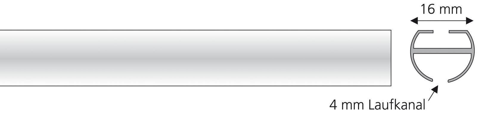 Liedeco Innenlaufprofil, (1 St.), 1-läufig im Fixmaß Ø 16 mm