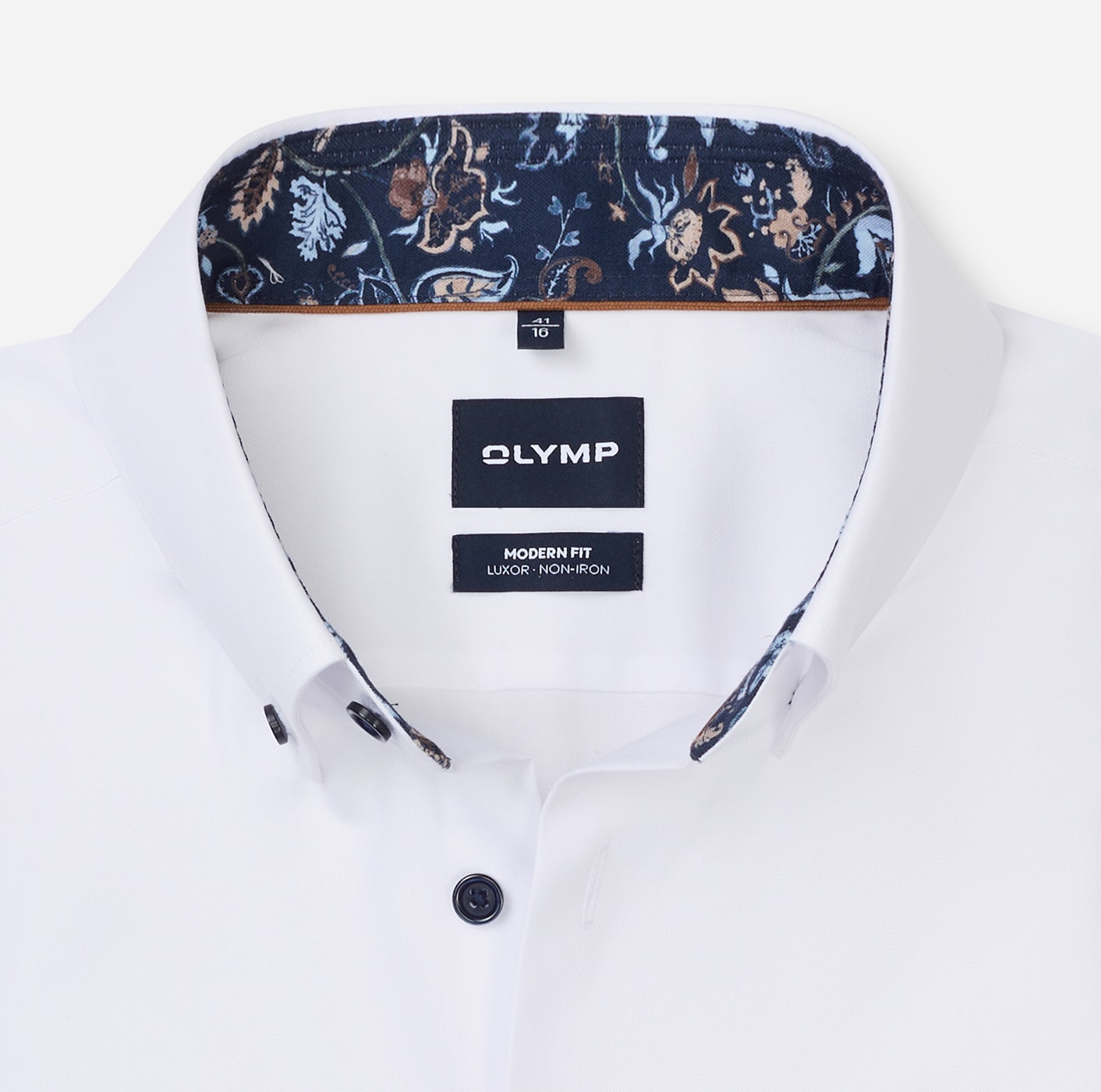 OLYMP Langarmhemd »Luxor« Businesshemd, Button-down-Kragen, Modern Fit