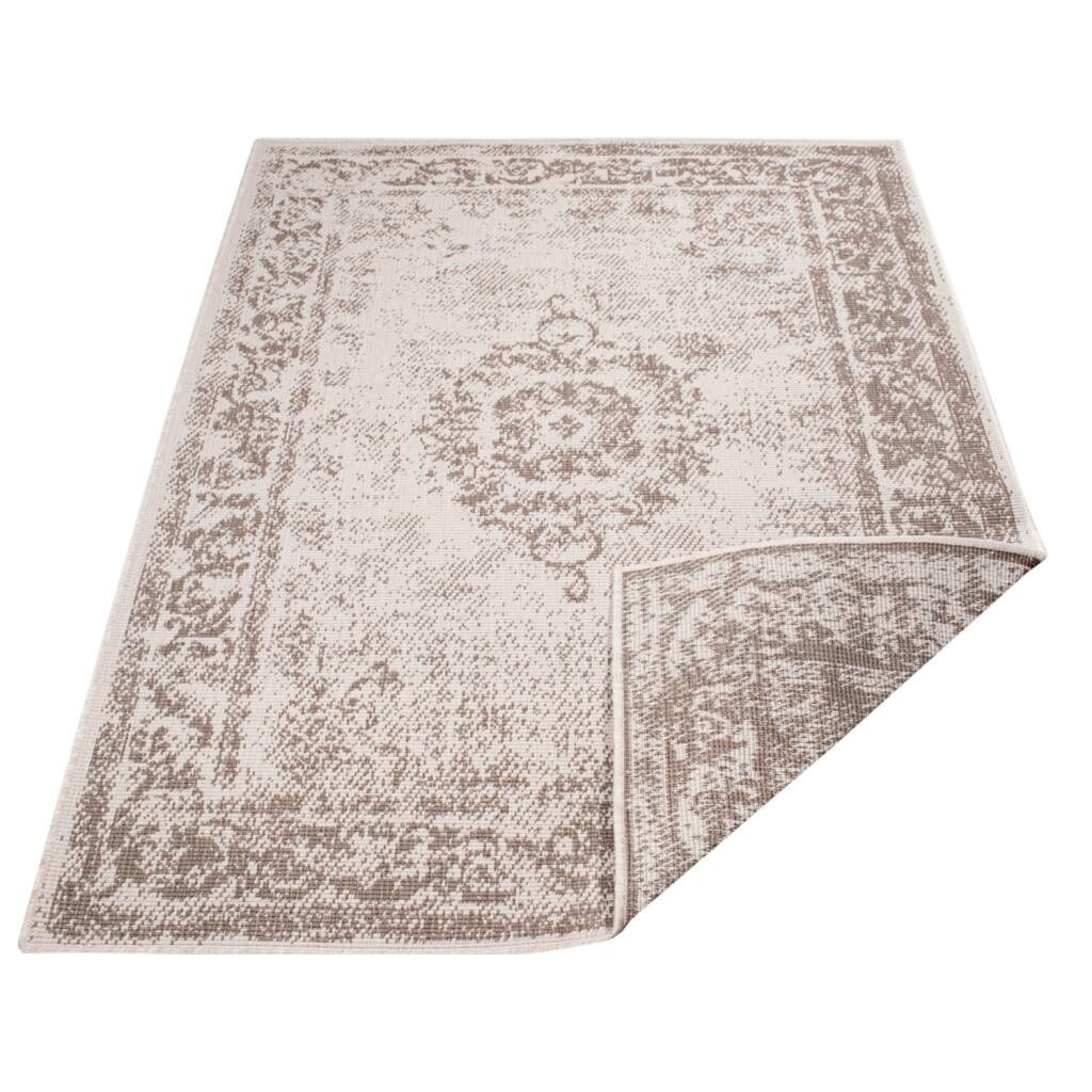 Carpet City Outdoorteppich »DUO RUG 5577«, rechteckig, 5 mm Höhe, Wendeteppich Wetterfest In- & Outdoor, Balkon, Terrasse, Wohnzimmer