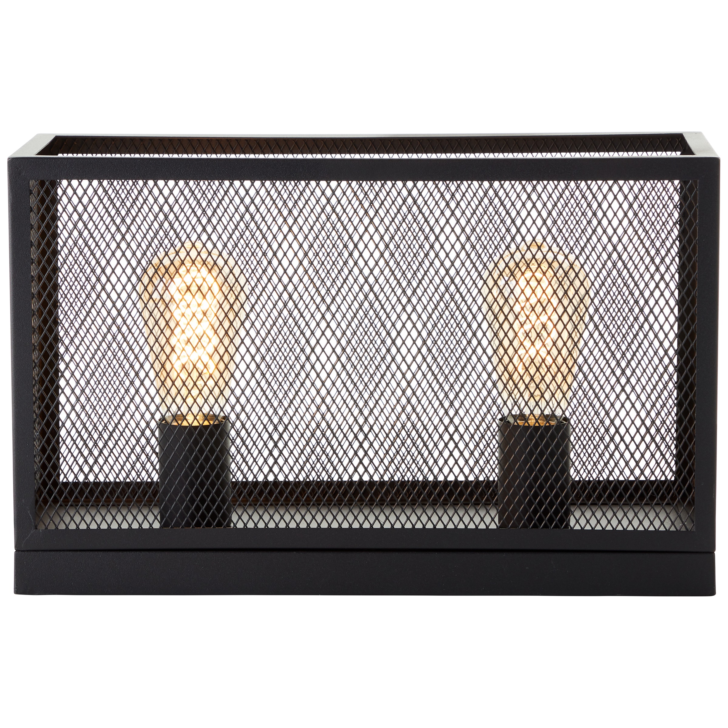 Brilliant Tischleuchte »Maze«, 2 flammig, Leuchtmittel E27 | ohne Leuchtmittel, 26 x 15 x 40 cm, 2 x E27, Metall, schwarz korund