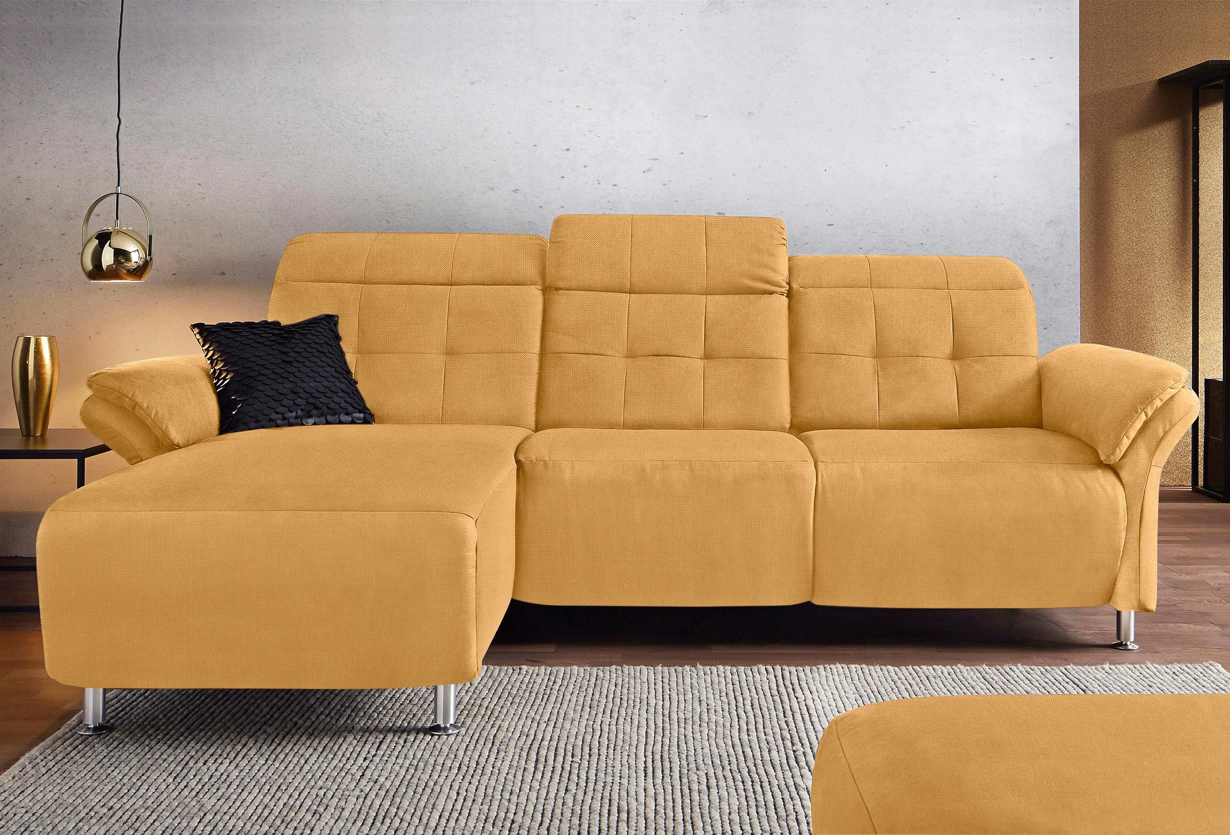 Places of Style Ecksofa »Manhattan L-Form«, 2 Sitze mit elektrischer Relaxfunktion, verstellbare Armlehnen