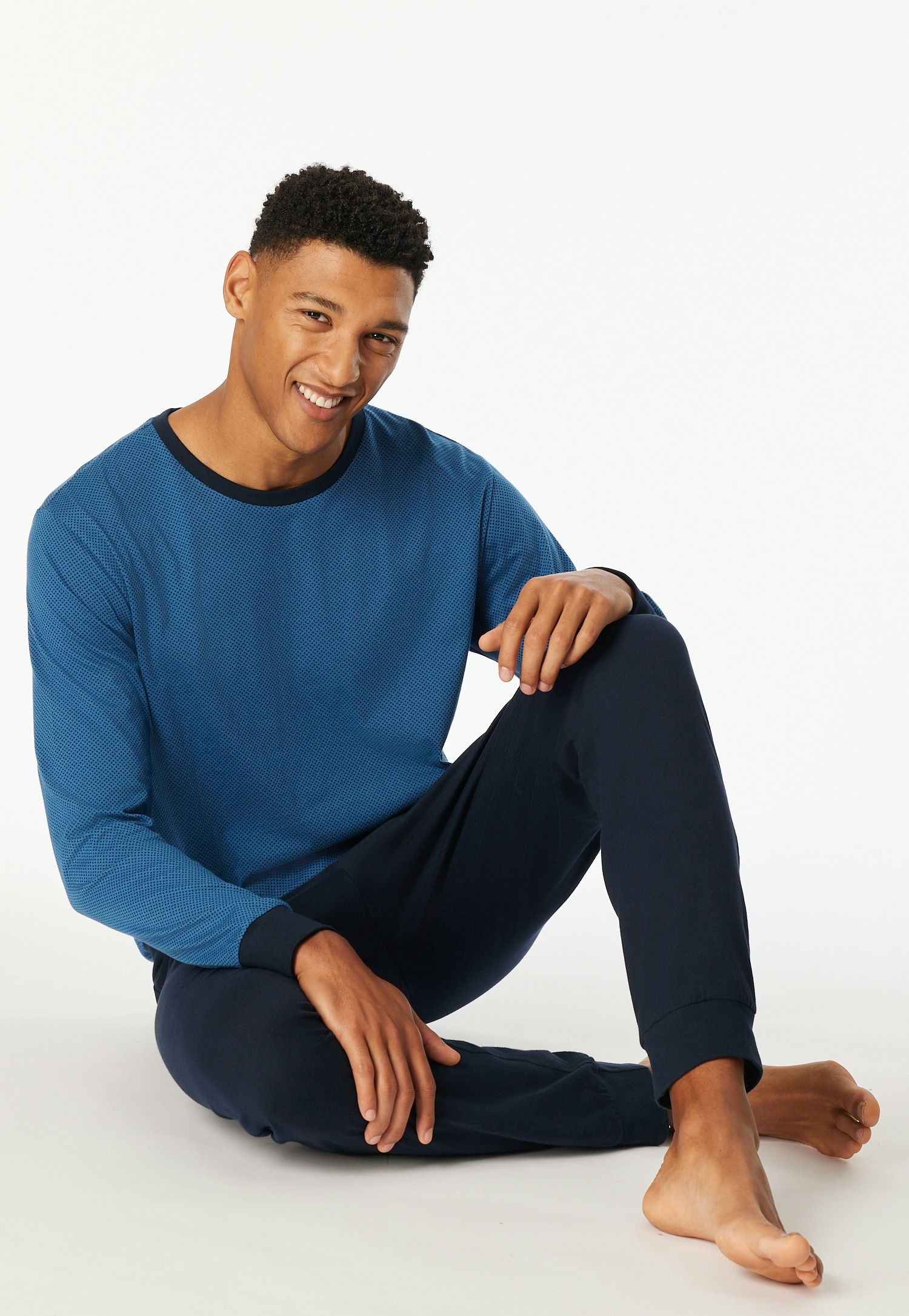 uncover by SCHIESSER Schlafanzug »Uncover Nightwear« 2 Stk. tlg., Langarm, Rundhals-Ausschnitt, Single Jersey-Qualität, weich