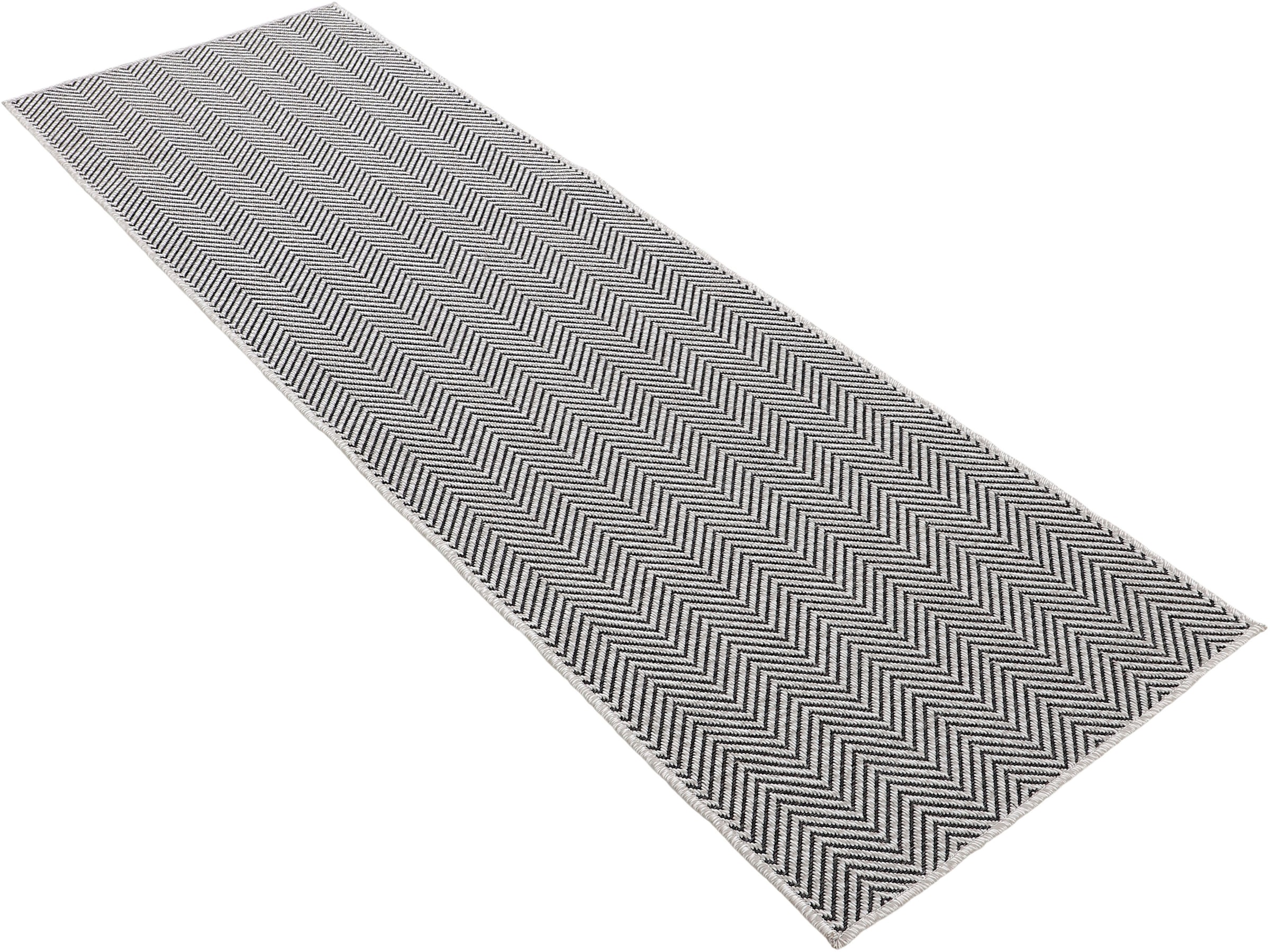 carpetfine Läufer »Boho 106«, rechteckig, 4 mm Höhe, robustes Flachgewebe, Sisal Optik, UV-beständig, Außenbereich