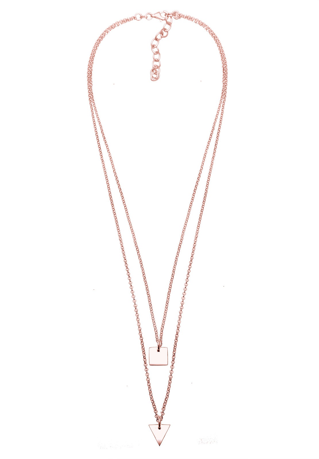 Elli Gliederkette »Dreieck Viereck Layer 925 Sterling Silber«