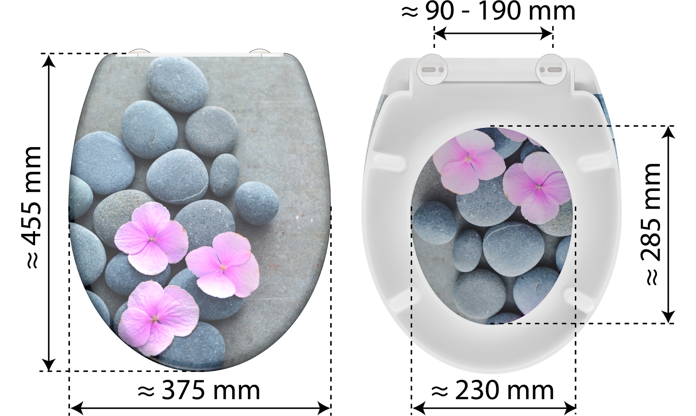 welltime WC-Sitz »PINK BLOSSOM«, Mit Absenkautomatik & Schnellverschluss
