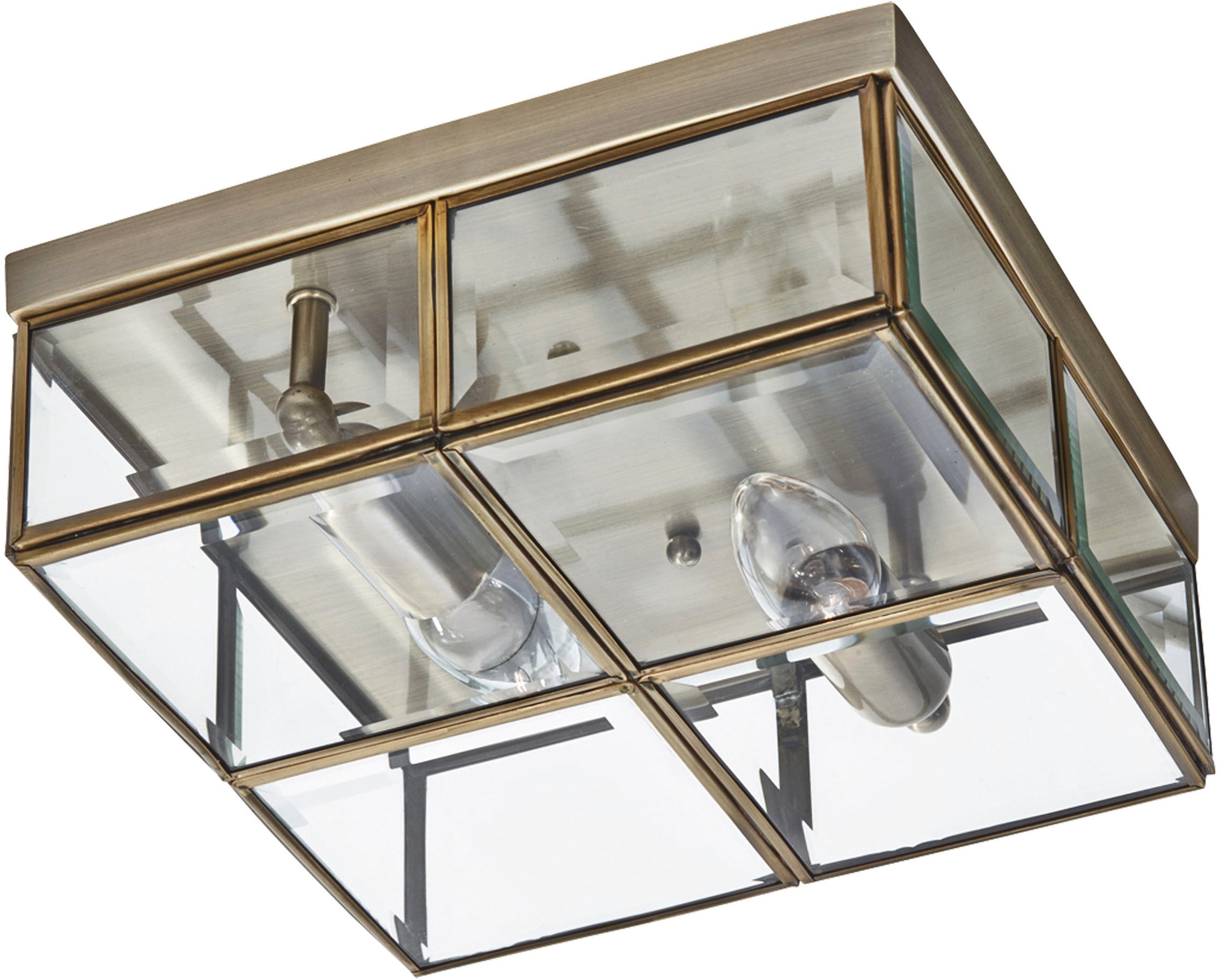 Searchlight Deckenleuchte »Pisa 2Lt Deckenleuchte - Metall und klares abgeschrägtes Glas« E14 1 Stk.