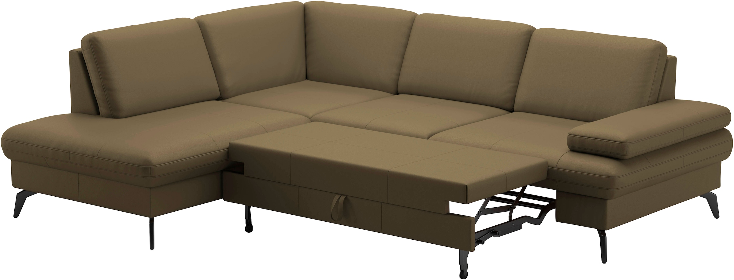 sit&more Ecksofa »Morris L-Form, inkl. Sitztiefenverstellung«, wahlweise mit Armteilverstellung, Bettfunktion & Bettkasten