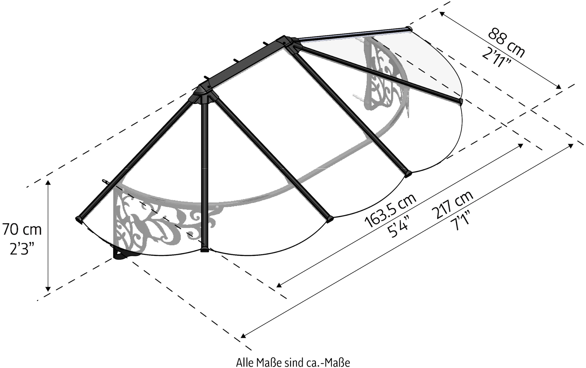 Palram - Canopia Vordach »Lily XL 2130«