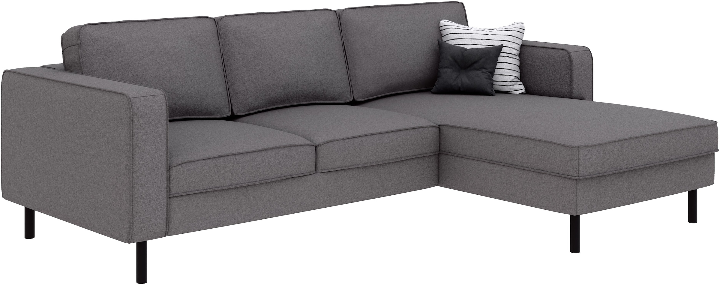 TRENDMANUFAKTUR Ecksofa »Watkins, Couch wahlweise mit Schlaffunktion & Bettkasten, auch in Cord«, Recamiere beidseitig montierbar, Breite 232 cm