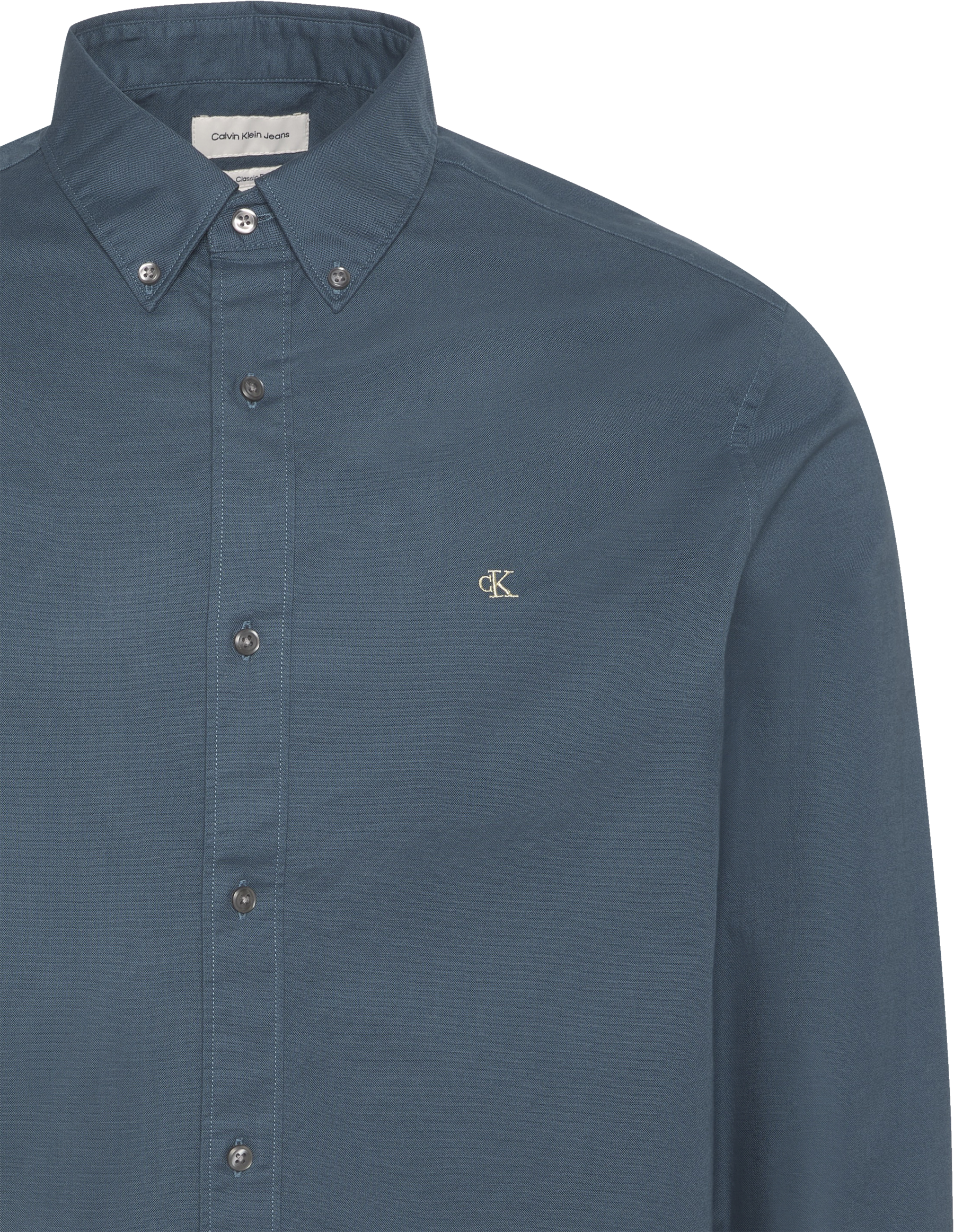 Calvin Klein Jeans Langarmhemd Button-Down-Kragen, Baumwoll-Stretch