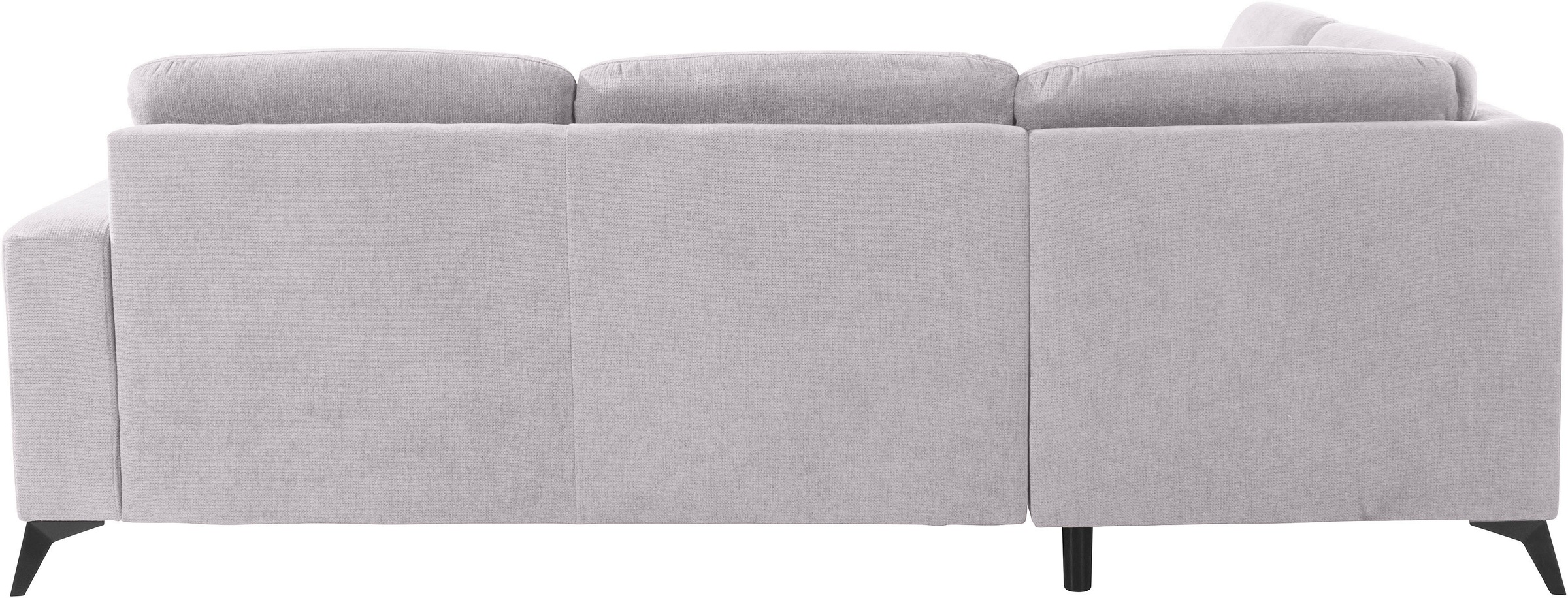 Places of Style Ecksofa »Lolland L-Form«, Wahlweise mit Bettfunktion und Stauraum, auch mit abwischbarem Bezug