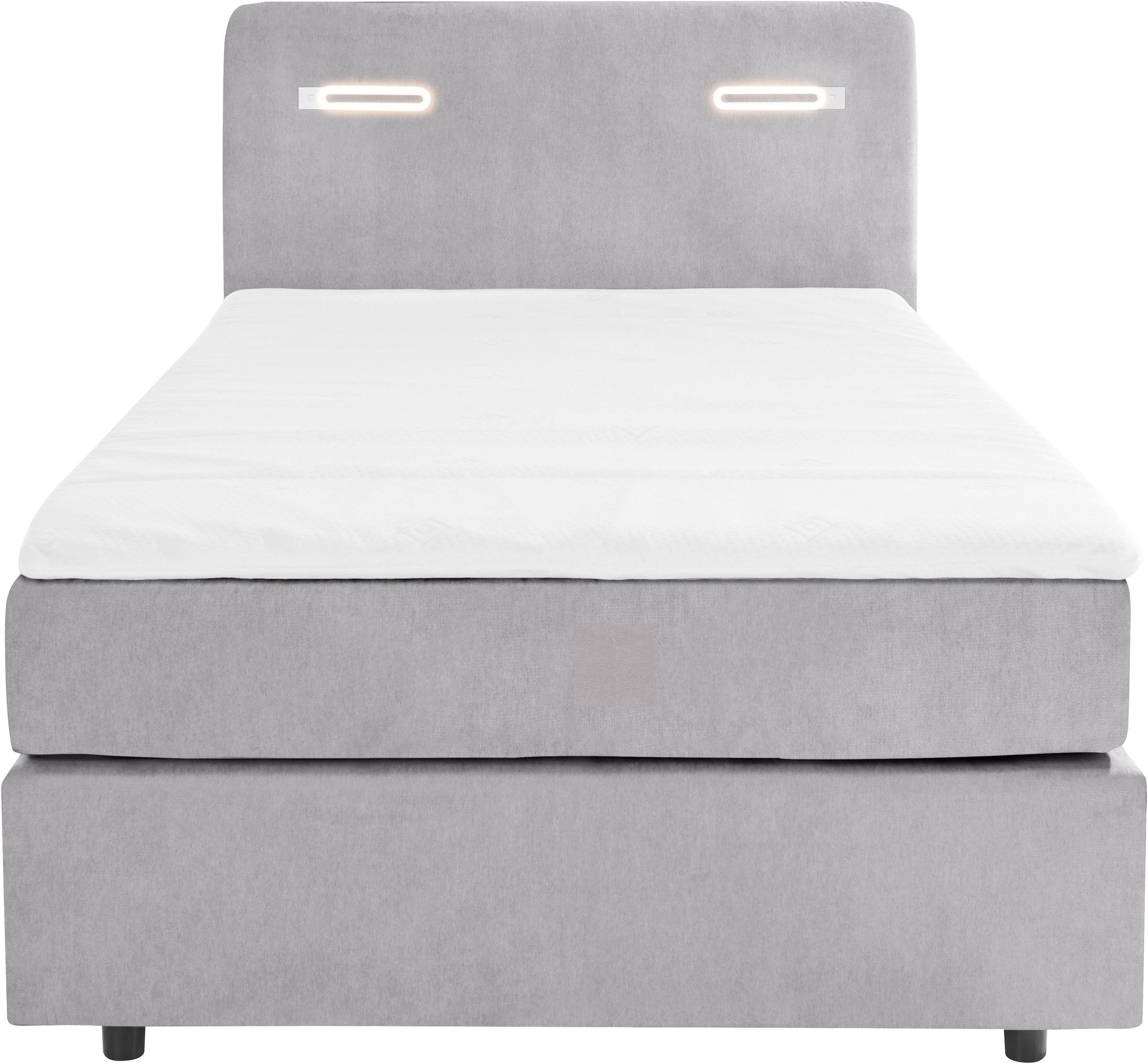 INOSIGN Boxbett »Luan«, Schubkästen, LED-Beleuchtung und Topper, in Breite 120 cm und 180 cm