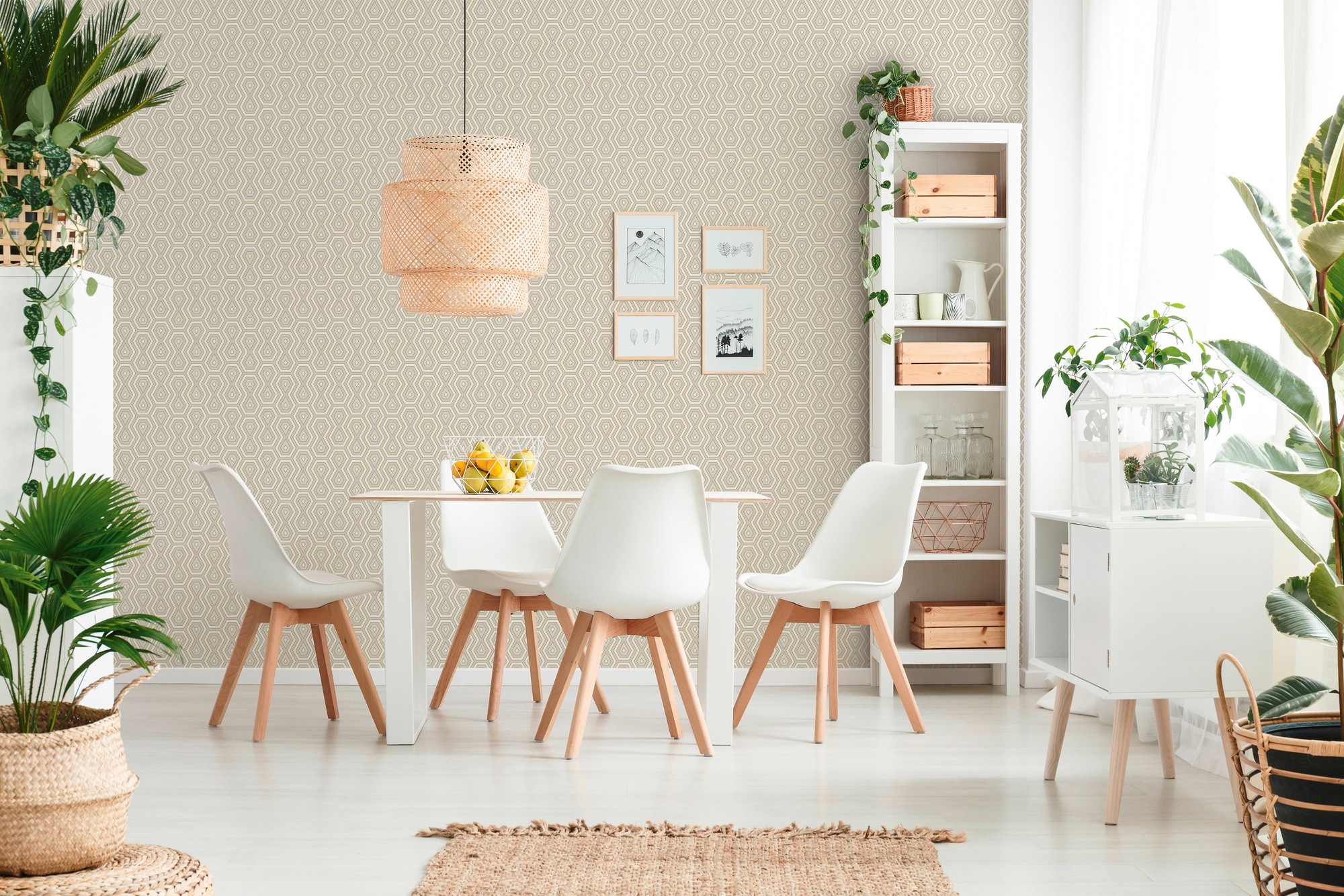 Architects Paper Vliestapete »Jungle Chic«, geometrisch-grafisch-Retro, Geometrische Tapete Retro Vintage Tapeten Wohnzimmer Schlafzimmer Flur