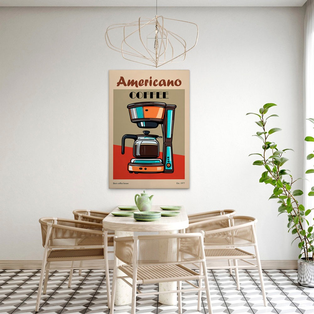 A.S. Création Leinwandbild »Americano - Wandbild Bunt Beige Orange Keilrahm günstig online kaufen