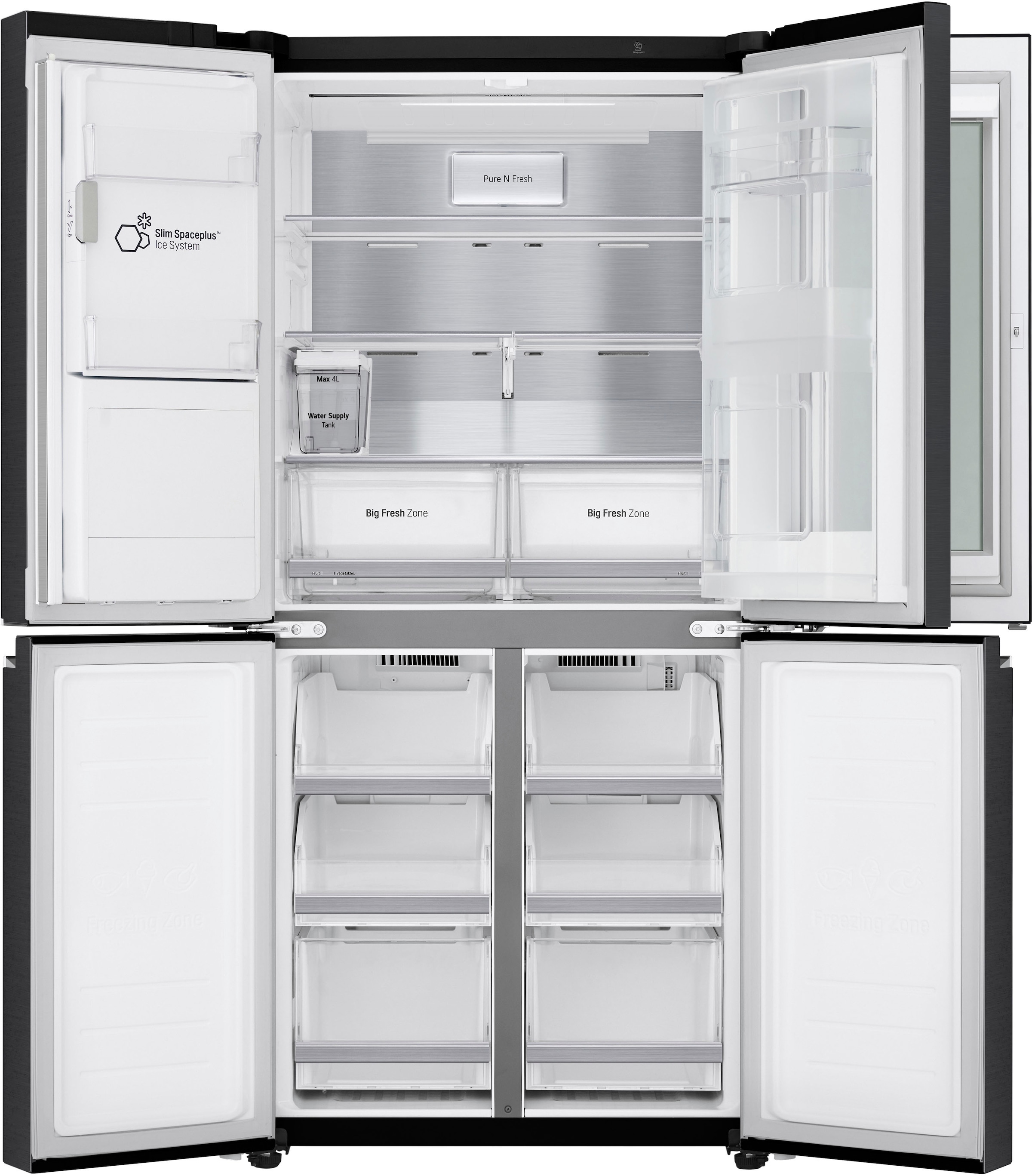 LG Multi Door »GMX844MCBF«, InstaView™