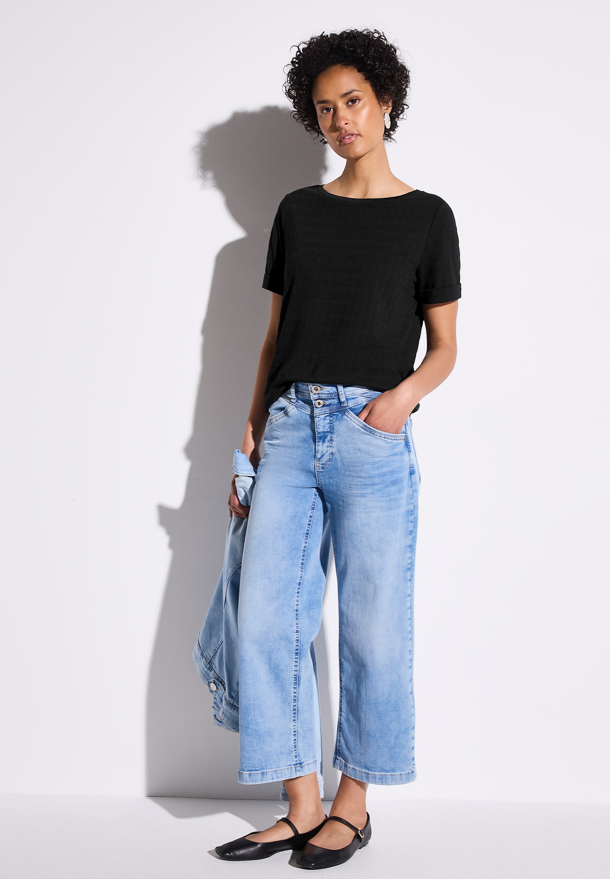 STREET ONE T-Shirt, mit Struktur Muster