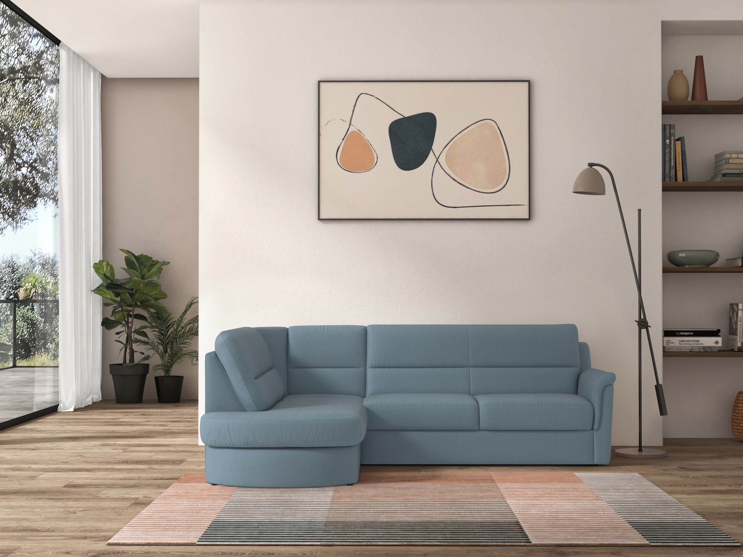 sit&more Ecksofa »Panini L-Form«, wahlweise mit Bettfunktion und Bettkasten