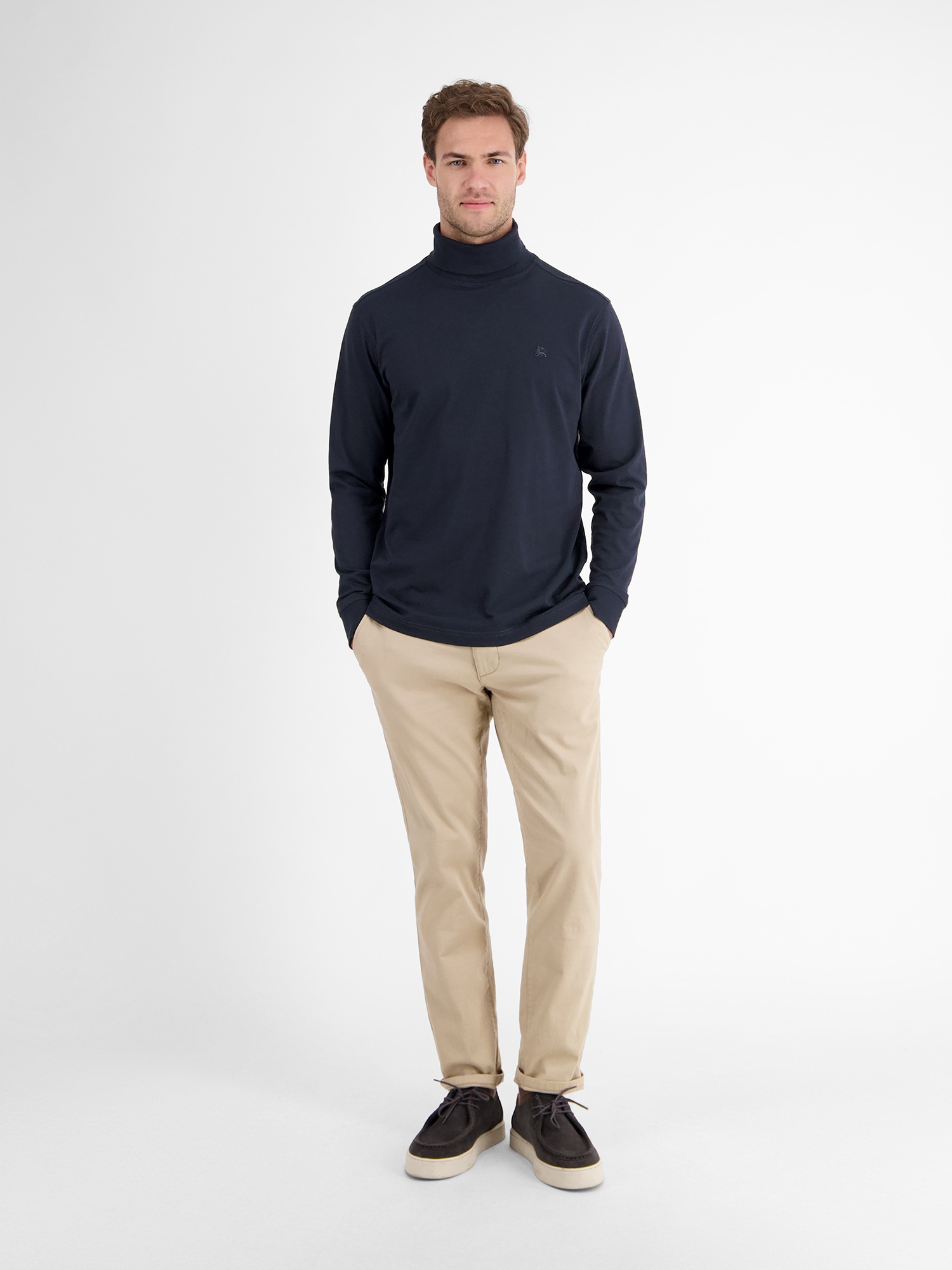 LERROS Sweatshirt »LERROS Rollkragenshirt aus weicher Baumwolle«