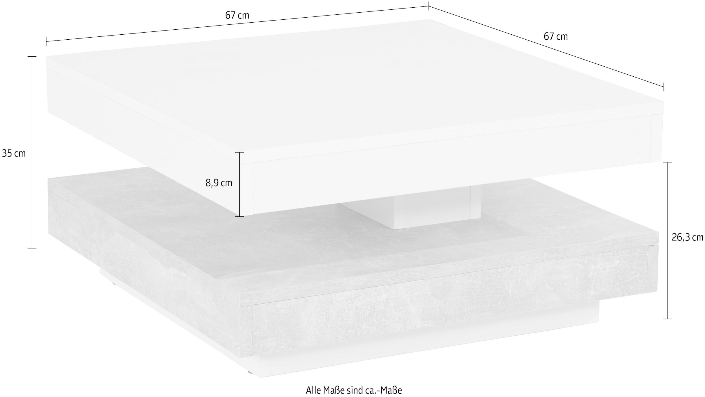 Home affaire Couchtisch BEN, mit drehbarer Platte