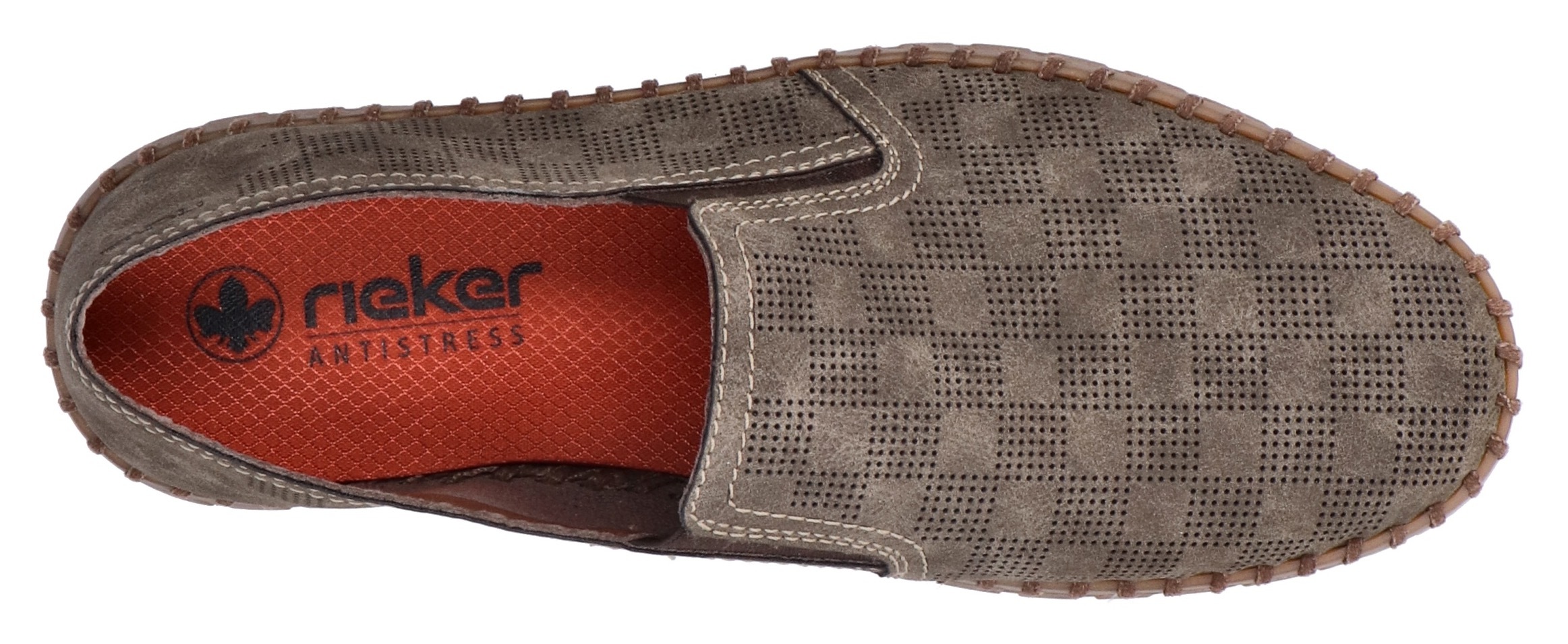 Rieker Slipper, Loafer, Schlupfschuh, Casual-Slipper mit kleinen Stretcheinsätzen