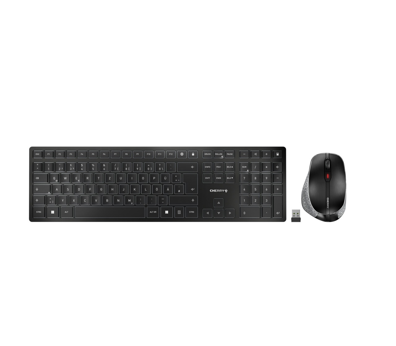 Cherry Tastatur- und Maus-Set »DW 9500 SLIM«, (Set)