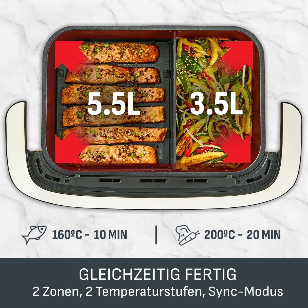 Tefal Heißluftfritteuse »EY9228 Easy Fry Flex« 2700 W 7 voreingestellte Programme, zeit- und energiesparend, EY9228