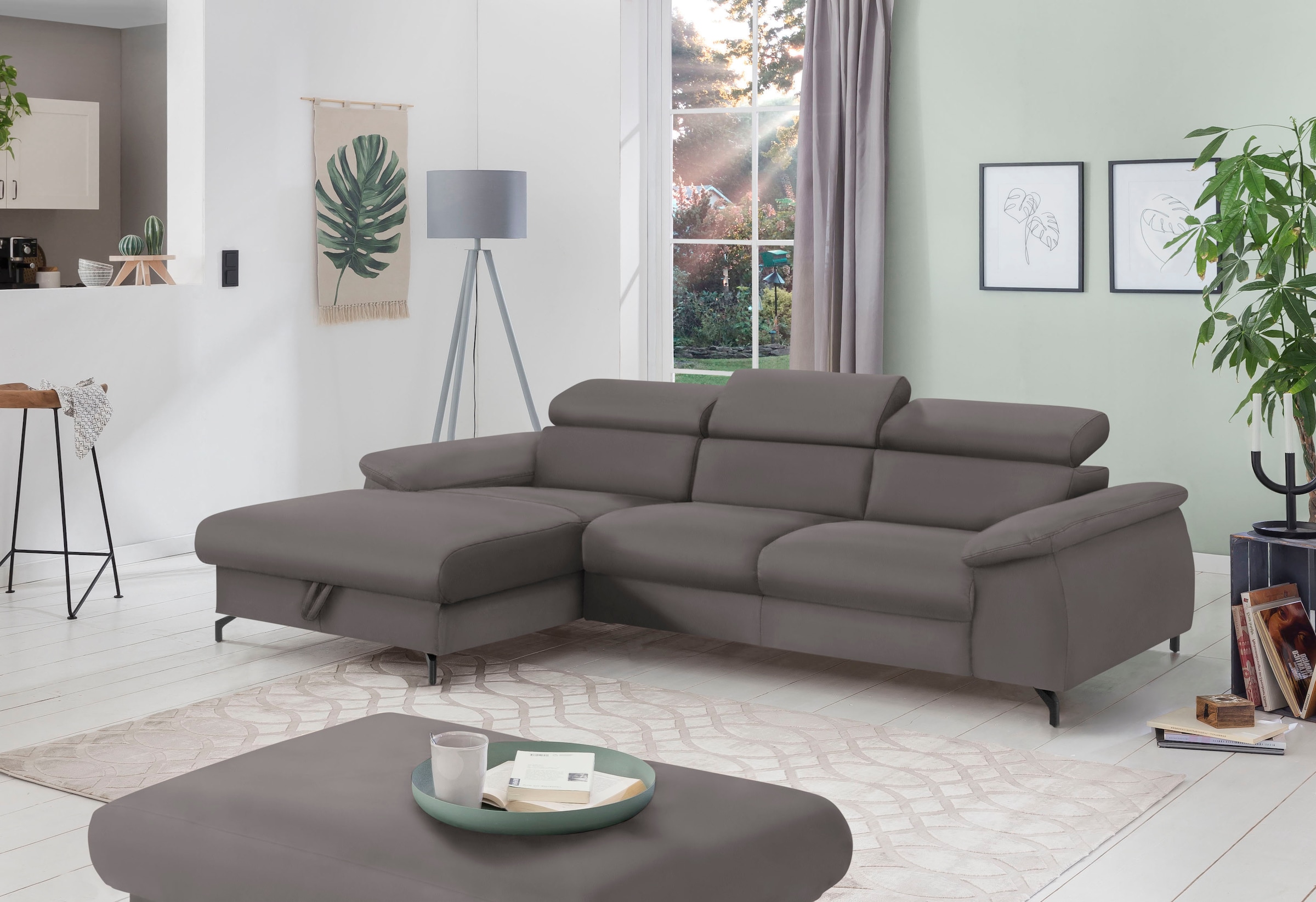COTTA Ecksofa »Kitty L-Form«, inkl. Kopfteilverstellung, optional mit Bettfunktion u. Bettkasten