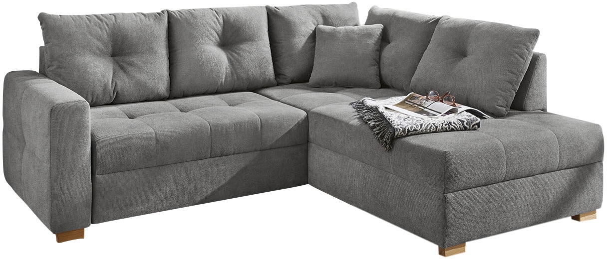 Jockenhöfer Gruppe Ecksofa »Heidelberg L-Form«, inklusive Bettfunktion, Bettkasten, Ottomane links oder rechts