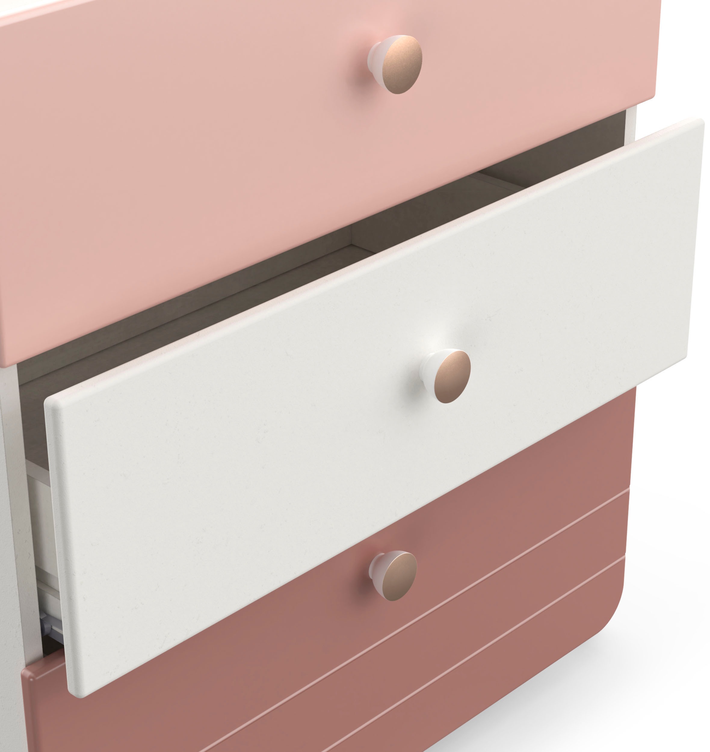 Demeyere GROUP Kombikommode »Jade«, Schublade mit Rollenauszügen, Runde Knopfgriffe mit Roségold-Finish