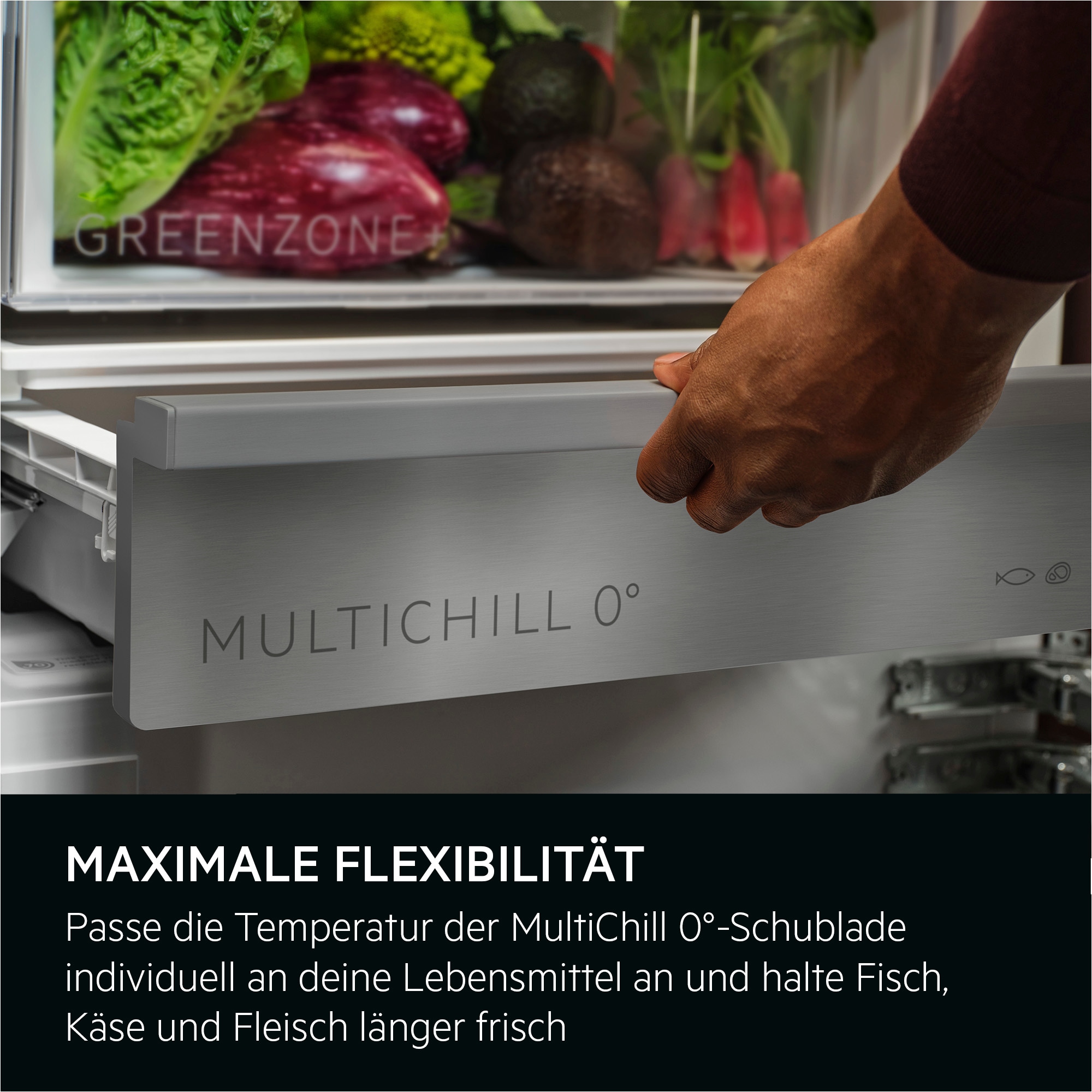 AEG Einbaukühlgefrierkombination Serie 9000 »TC9VS181BC«, MultiChill-Null-Grad-Schublade -3°C bis +5°C wählbar, WiFi, NoFrost