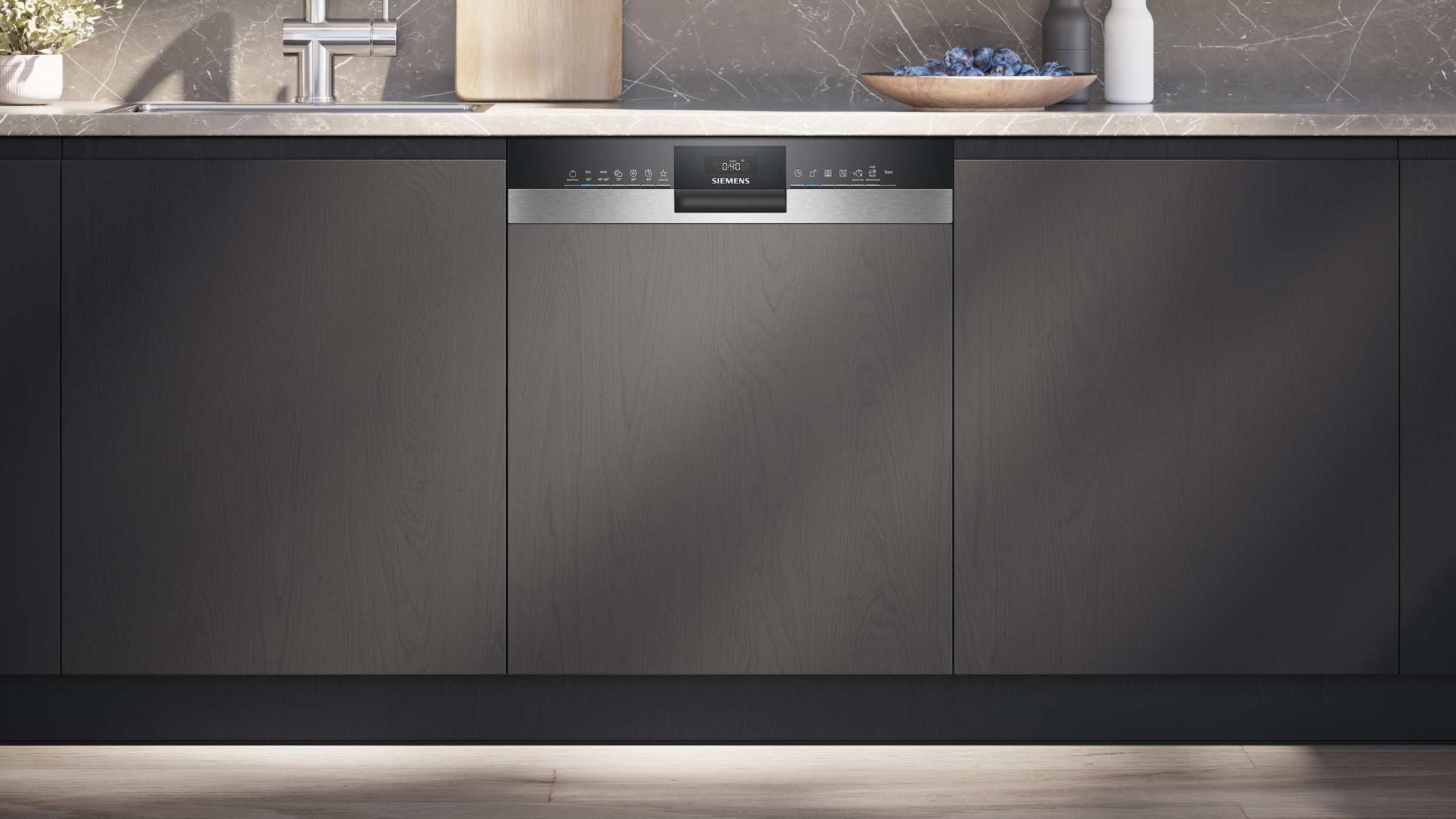 SIEMENS teilintegrierbarer Geschirrspüler iQ300 »SN53HS03VE« 14 tlg. Maßgedecke