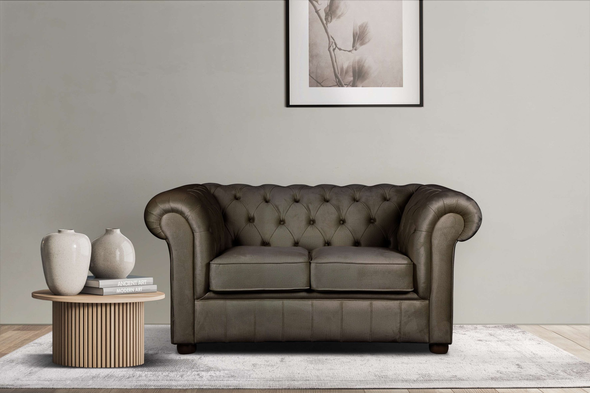 Home affaire 2-Sitzer »CHARENTE, Chesterfield-Sofa, Wellenfederung, Maße: B günstig online kaufen