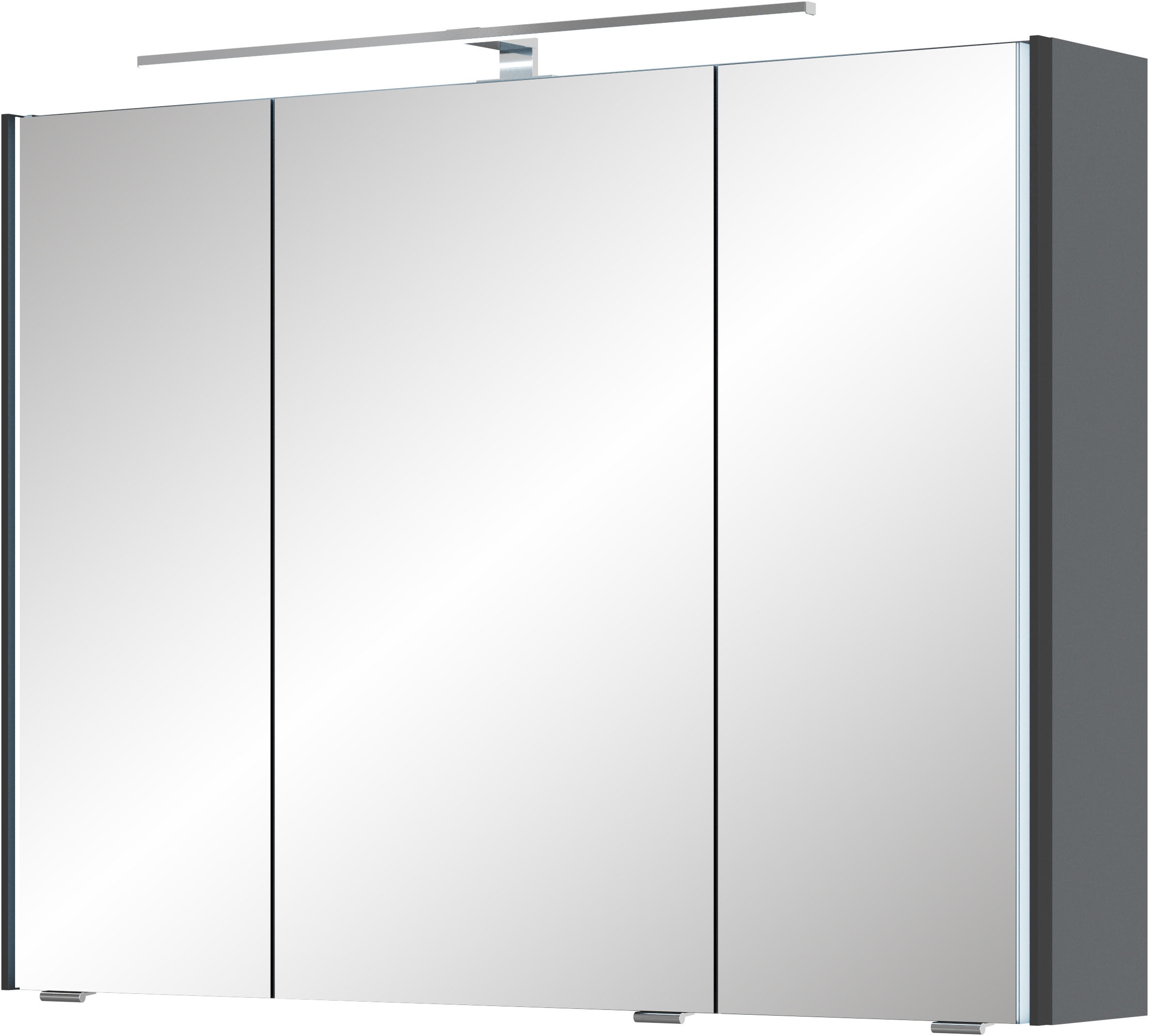 Saphir Badmöbel-Set »Serie 7045 2-teilig Mineralmarmor-Waschtisch mit LED-Spiegelschrank«, (Set, 2 St.), Badezimmer-Set 93,2 cm breit, inkl. Türdämpfer, 3 Türen, 2 Schubladen
