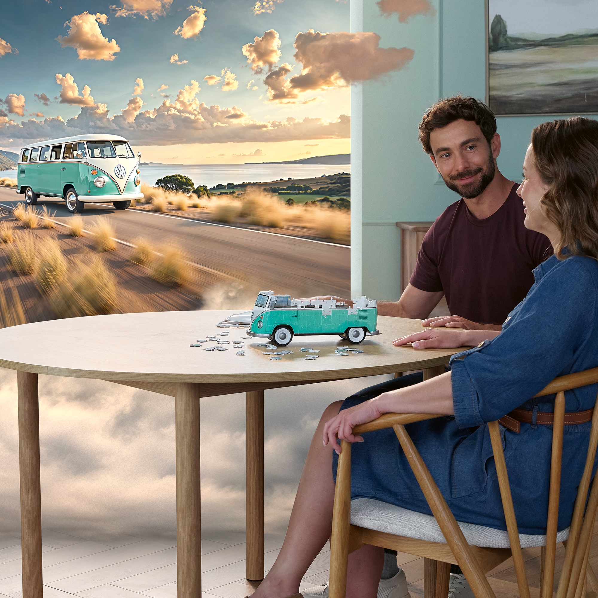 Ravensburger 3D-Puzzle »Iconics: Volkswagen T1 Chrom Edition« Made in Europe