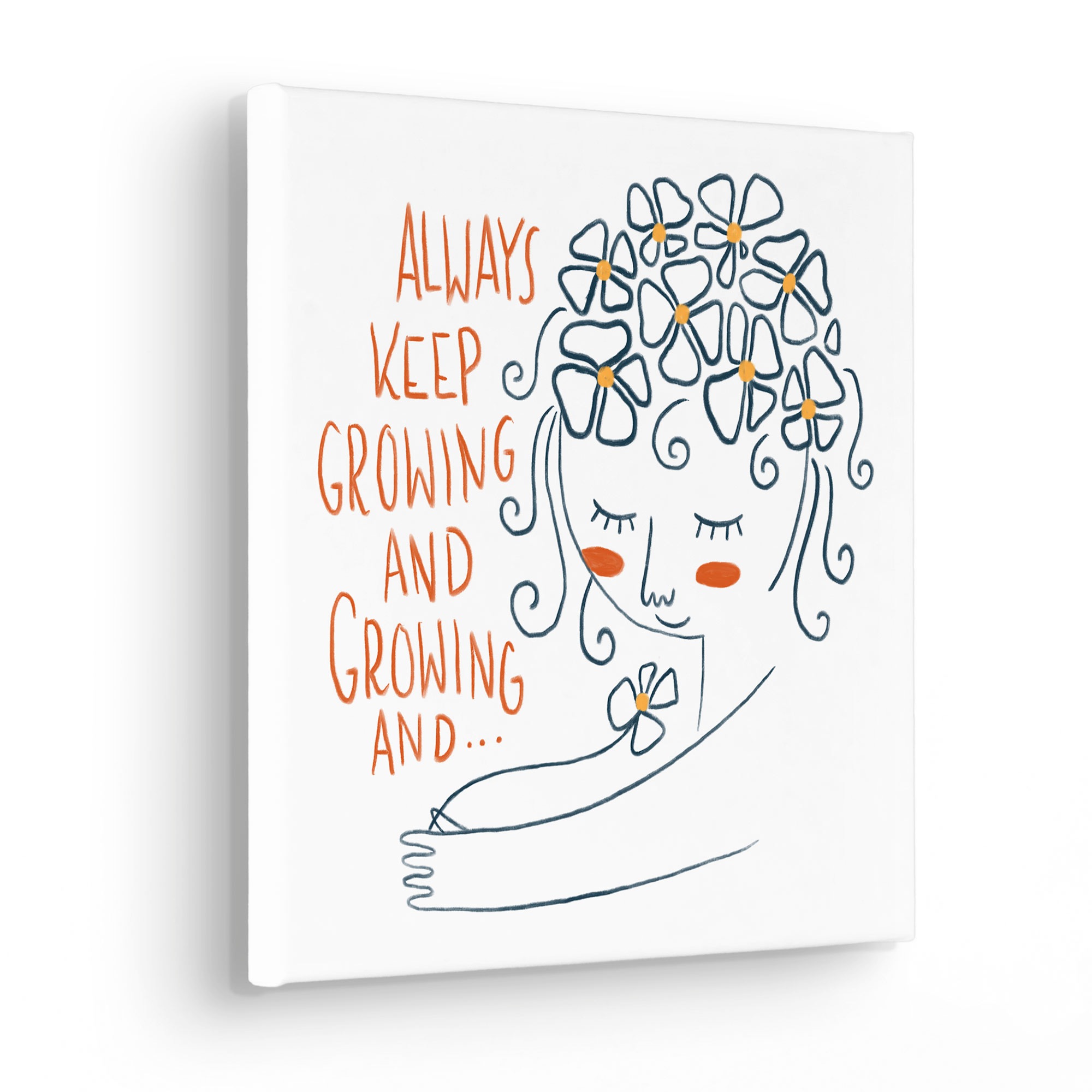 Komar Leinwandbild »Keep Growing - Größe 30 x 30 cm« Natur 1 Stk. tlg. Keil günstig online kaufen