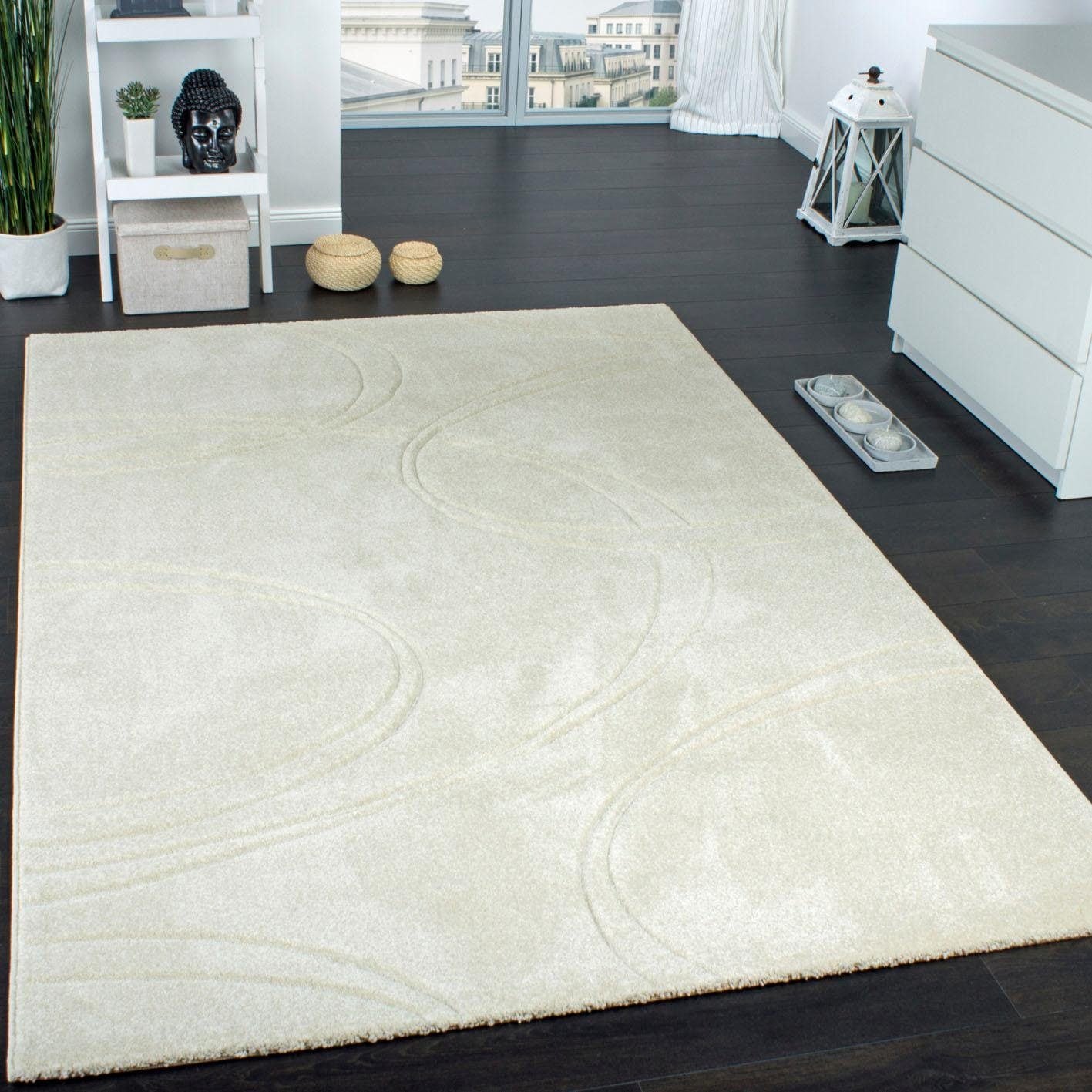 Paco Home Teppich »Brilliance 757«, rechteckig, 18 mm Höhe, Kurzflor, mit 3D-Design, ideal im Wohnzimmer & Schlafzimmer