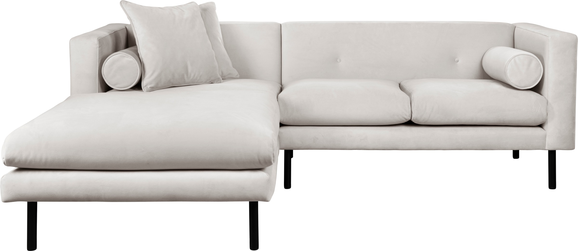 Guido Maria Kretschmer Home&Living Ecksofa »Lillibeth L-Form Designsofa, Maße B/T/H: 240/173/83 cm«, Zierkissen als Wendekissen, in Samtoptik oder Cord