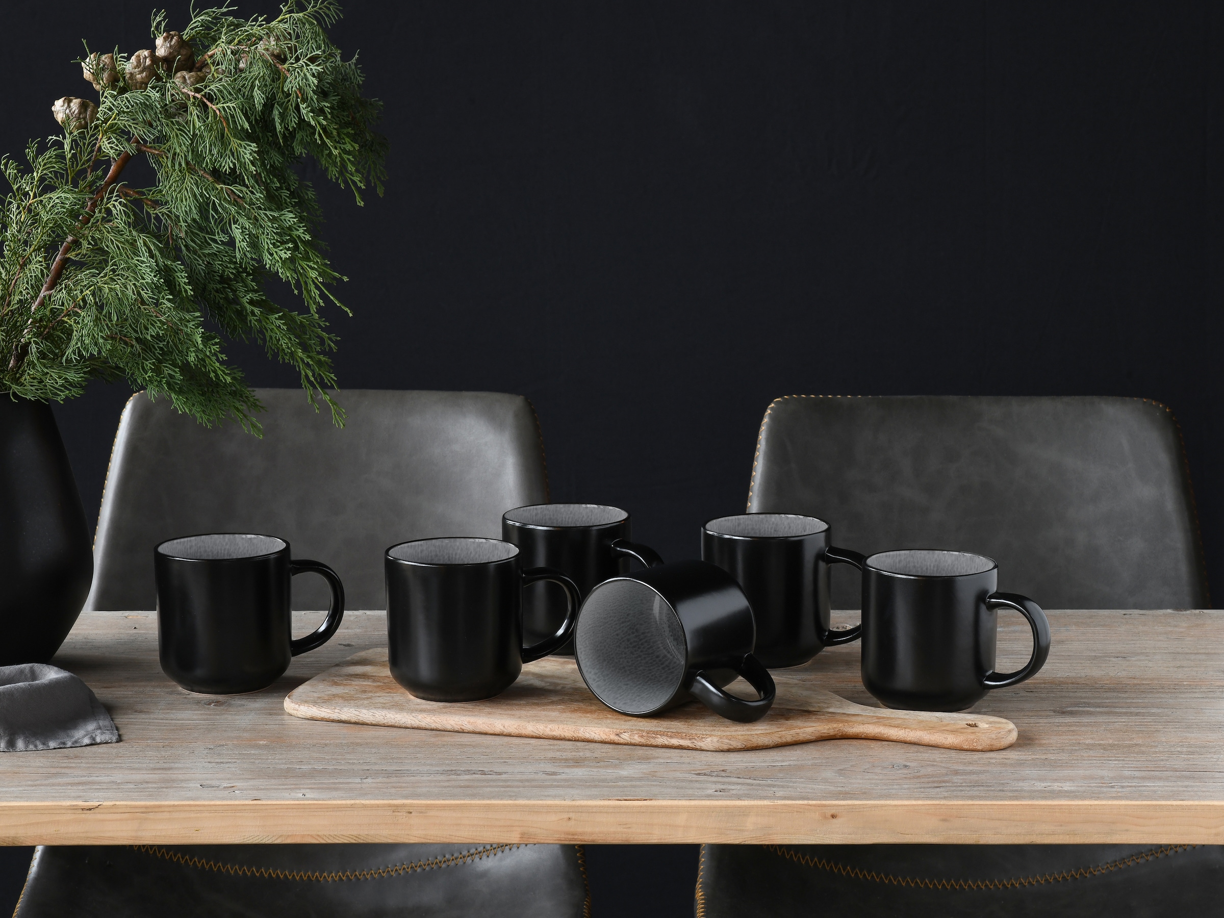 CreaTable Becher »Nordic Fjord«, (Set, 6 tlg.), Kaffeebecher, Tassen Set, 6-teilig, 285 ml