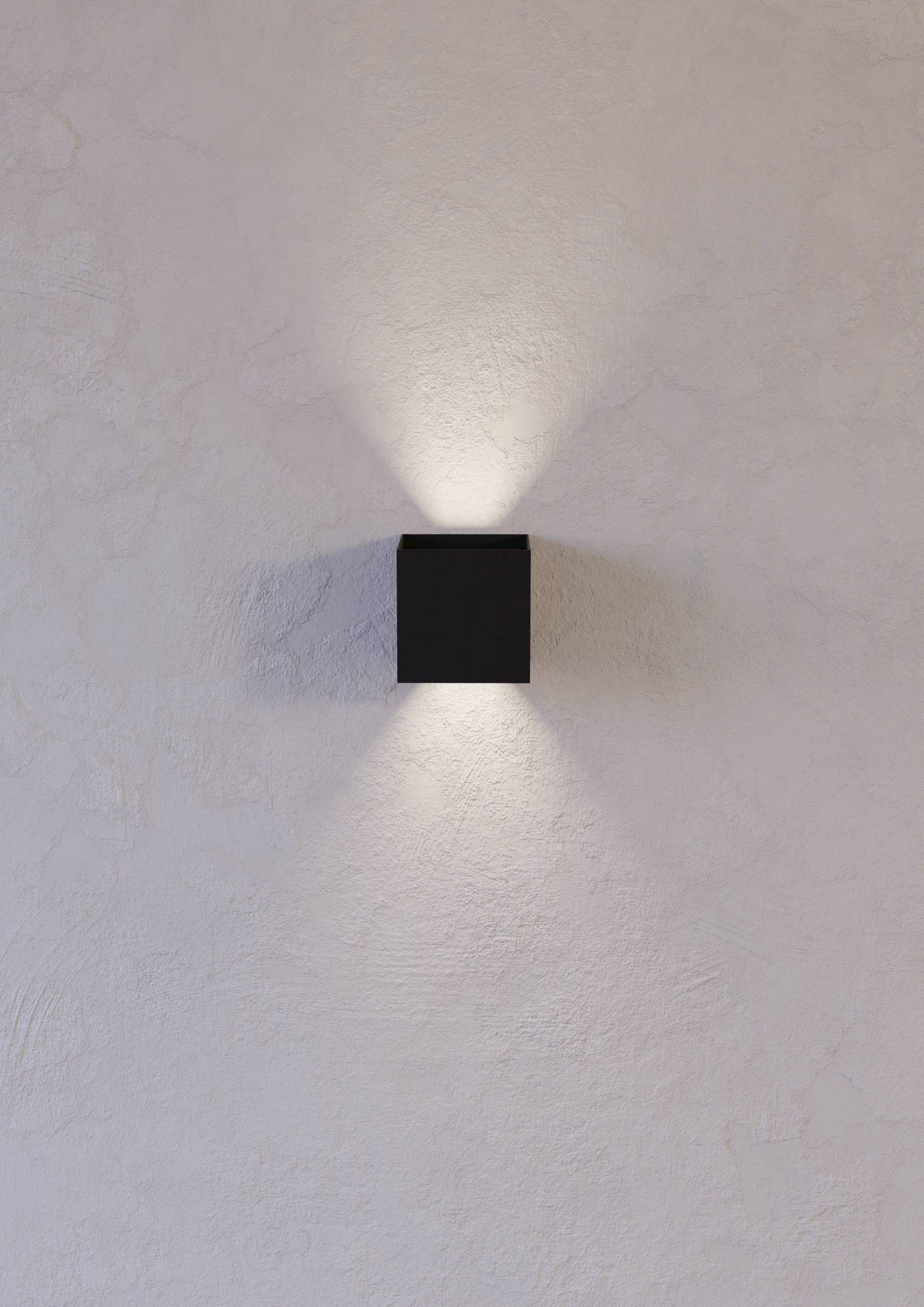 EGLO Wandleuchte »Valmontone Wandlampe,innen, Würfel, indirekte Up und Down Beleuchtung« LED-Modul 1 Stk. Warmweiß Wand-/Deckenleuchte - L10 x H10 x AL10 cm - schwarz - 2X1,5W inkl.