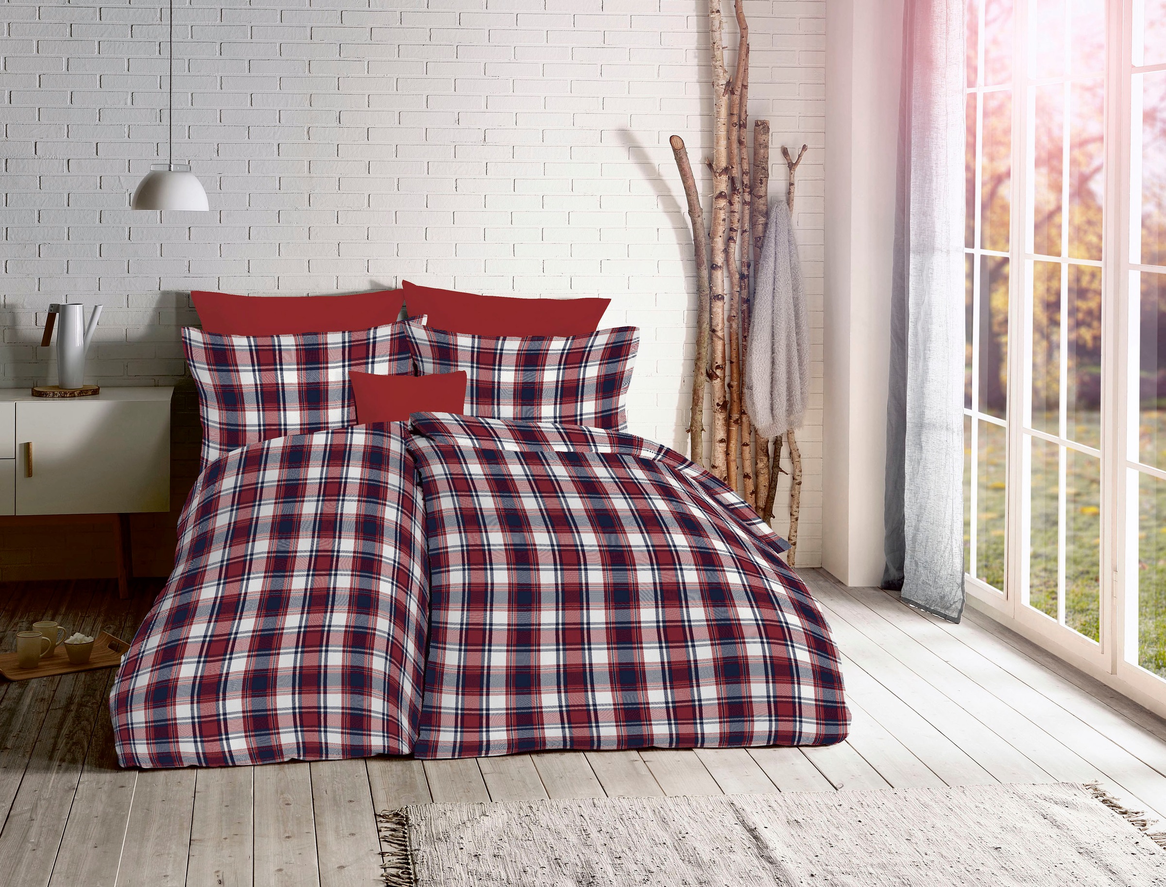 fleuresse Bettwäsche »Lech 4264« 3 Stk. tlg. Edelflanell, Baumwolle, in Gr. günstig online kaufen